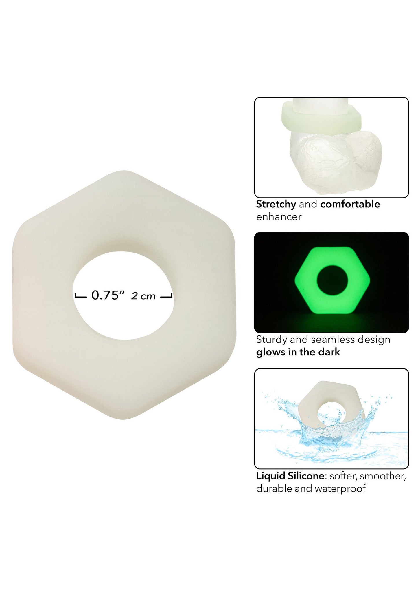 Silicone Prolong Sexagon Ring