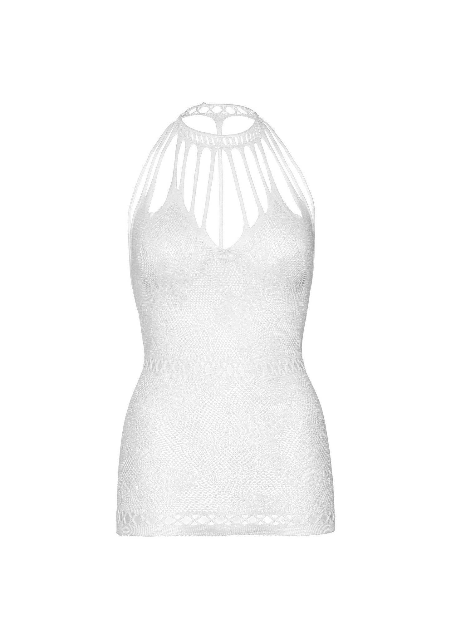Mini Dress with Net Cut-Outs