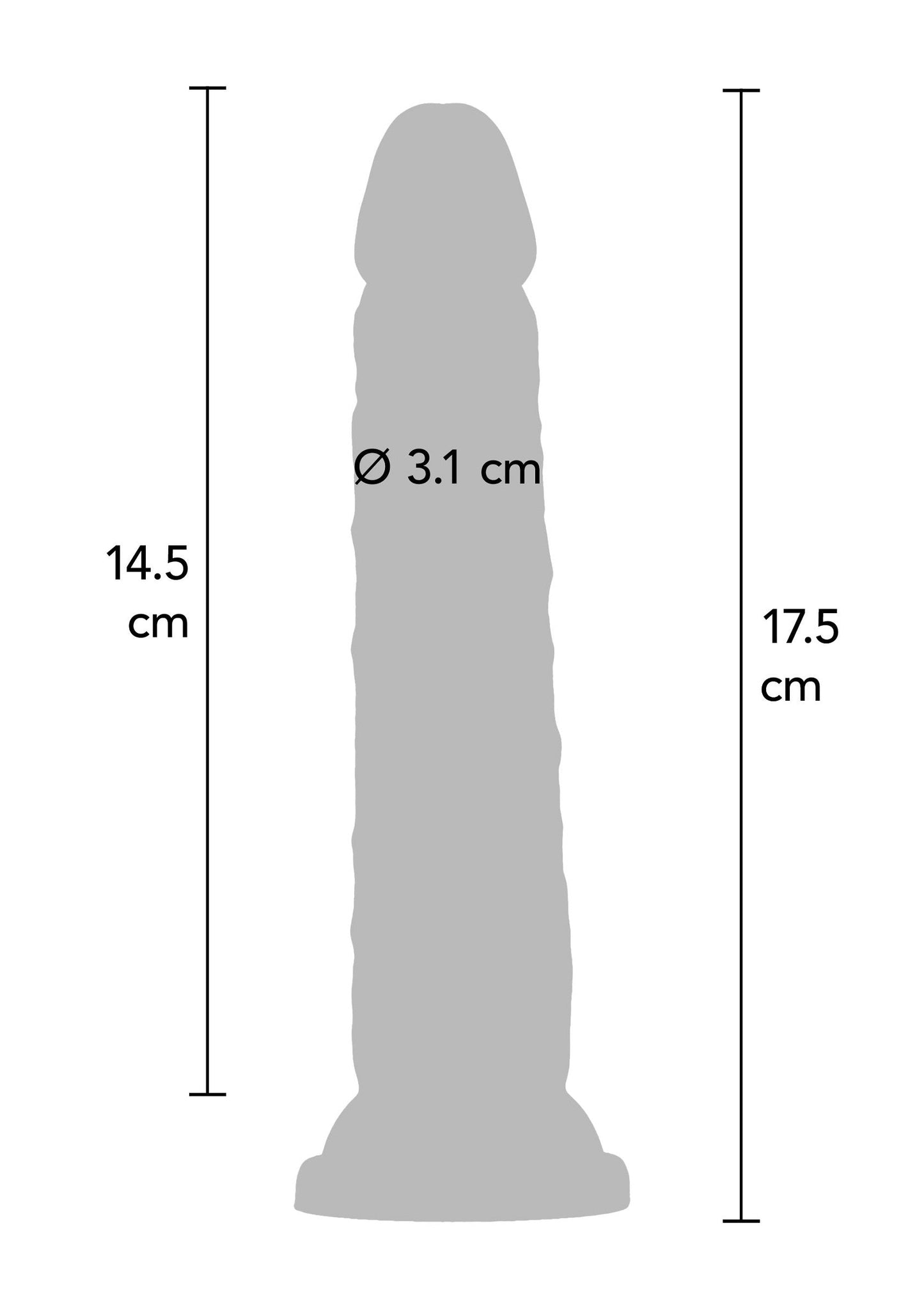 Deluxe Dual Density Dong TPE 17.5 cm