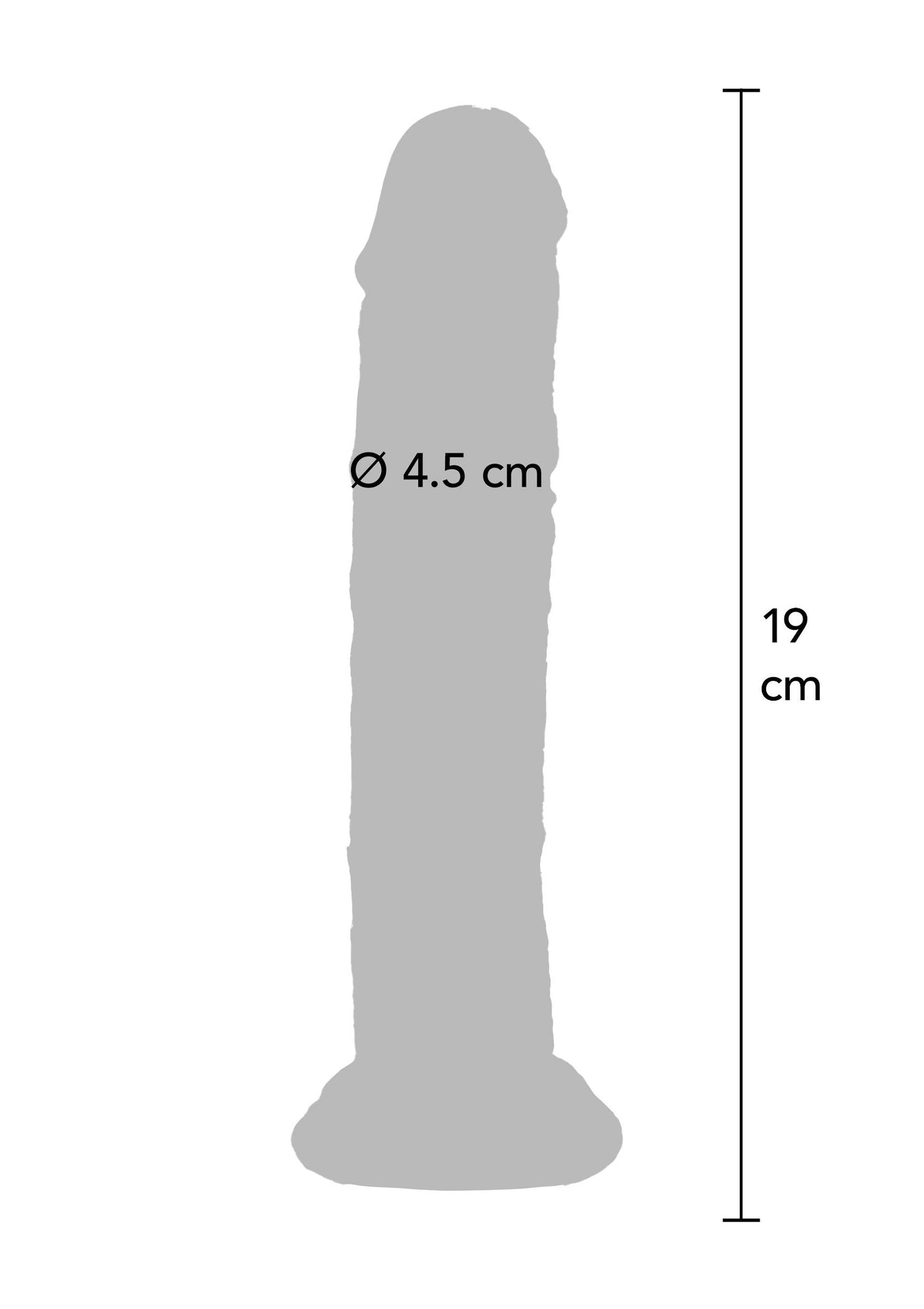 Clear Dong TPE 19 cm