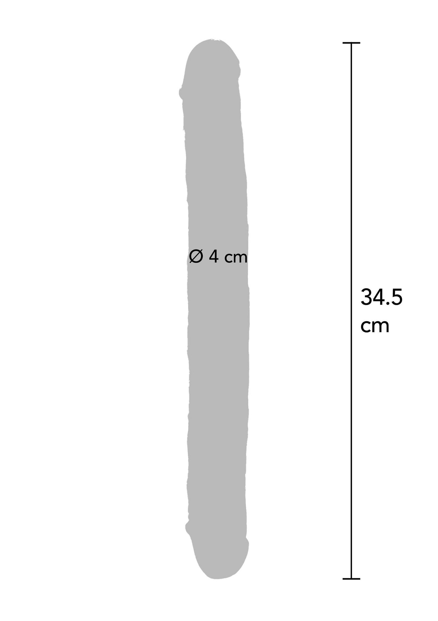 Clear Double Dong TPE 34.5 cm