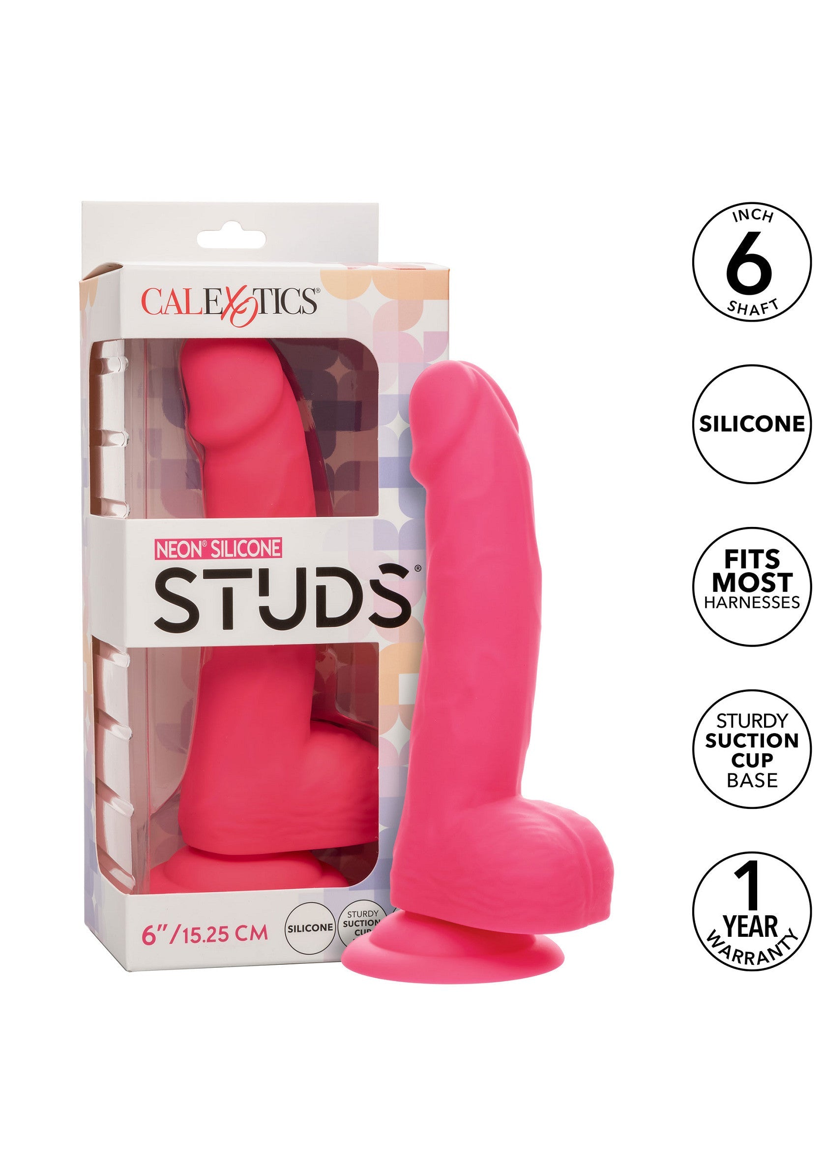 Neon Silicone Studs 6 inch