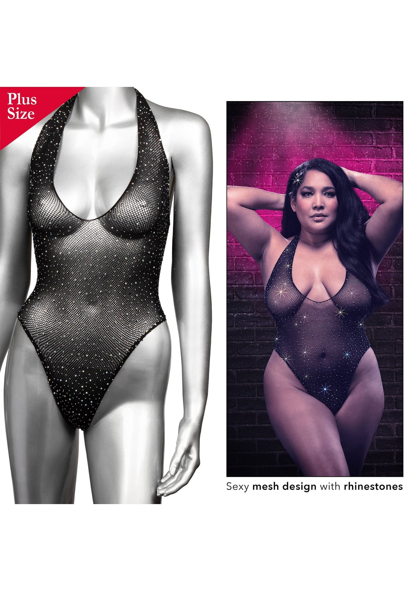 Deep V Bodysuit Plus