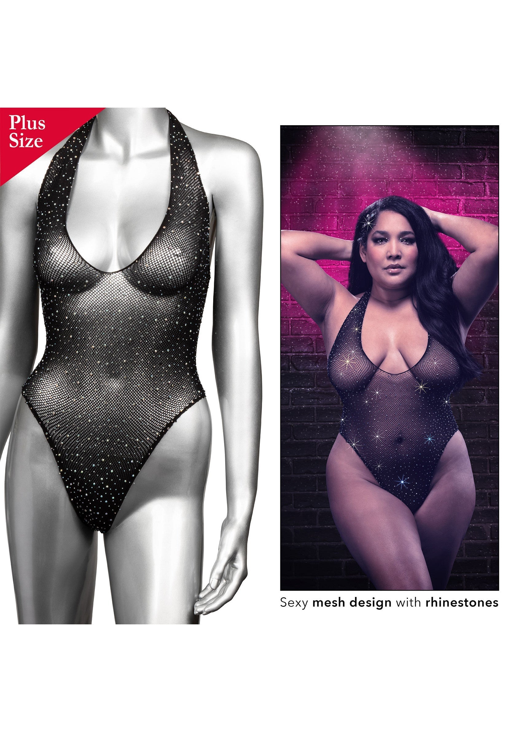 Deep V Bodysuit Plus