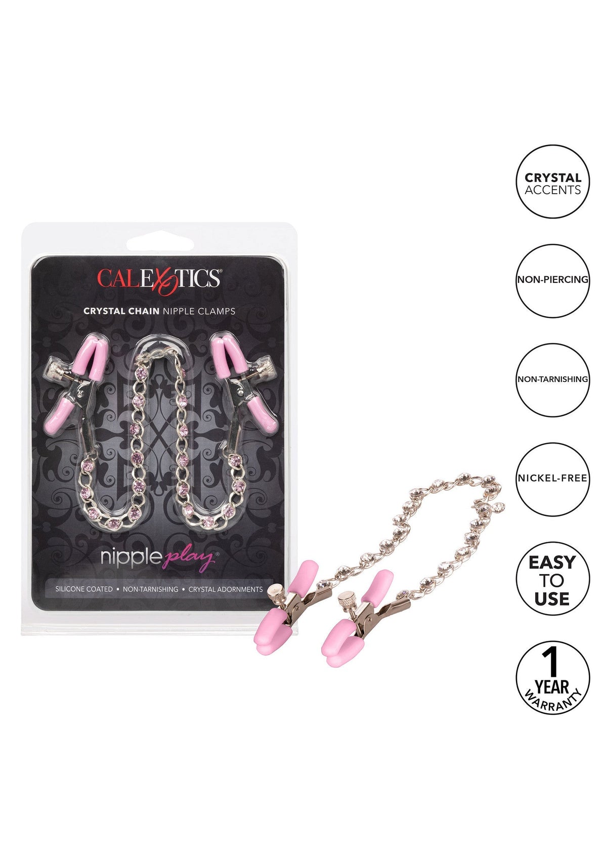 Crystal Chain Nipple Clamps