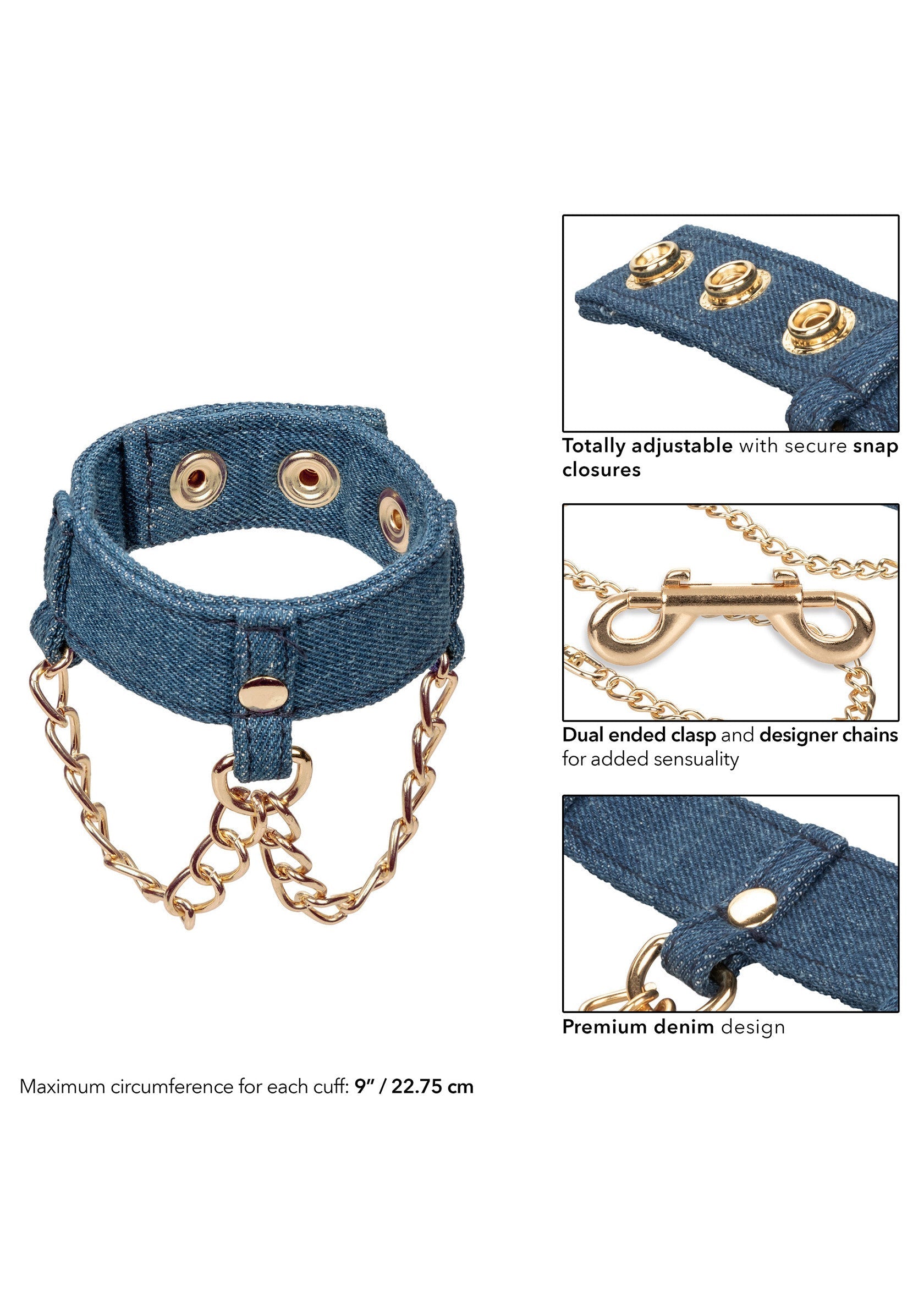 Ride Em Denim Wrist Cuffs