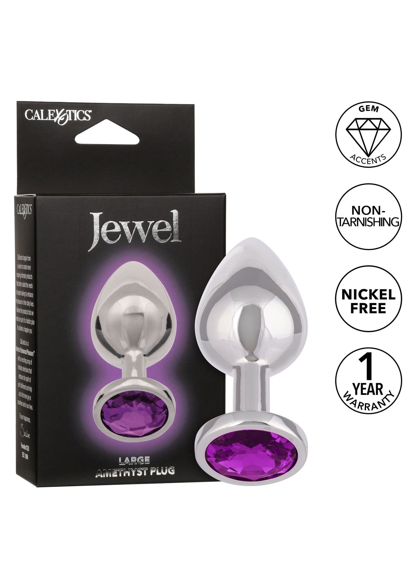 Jewel Large Amethyst Plug