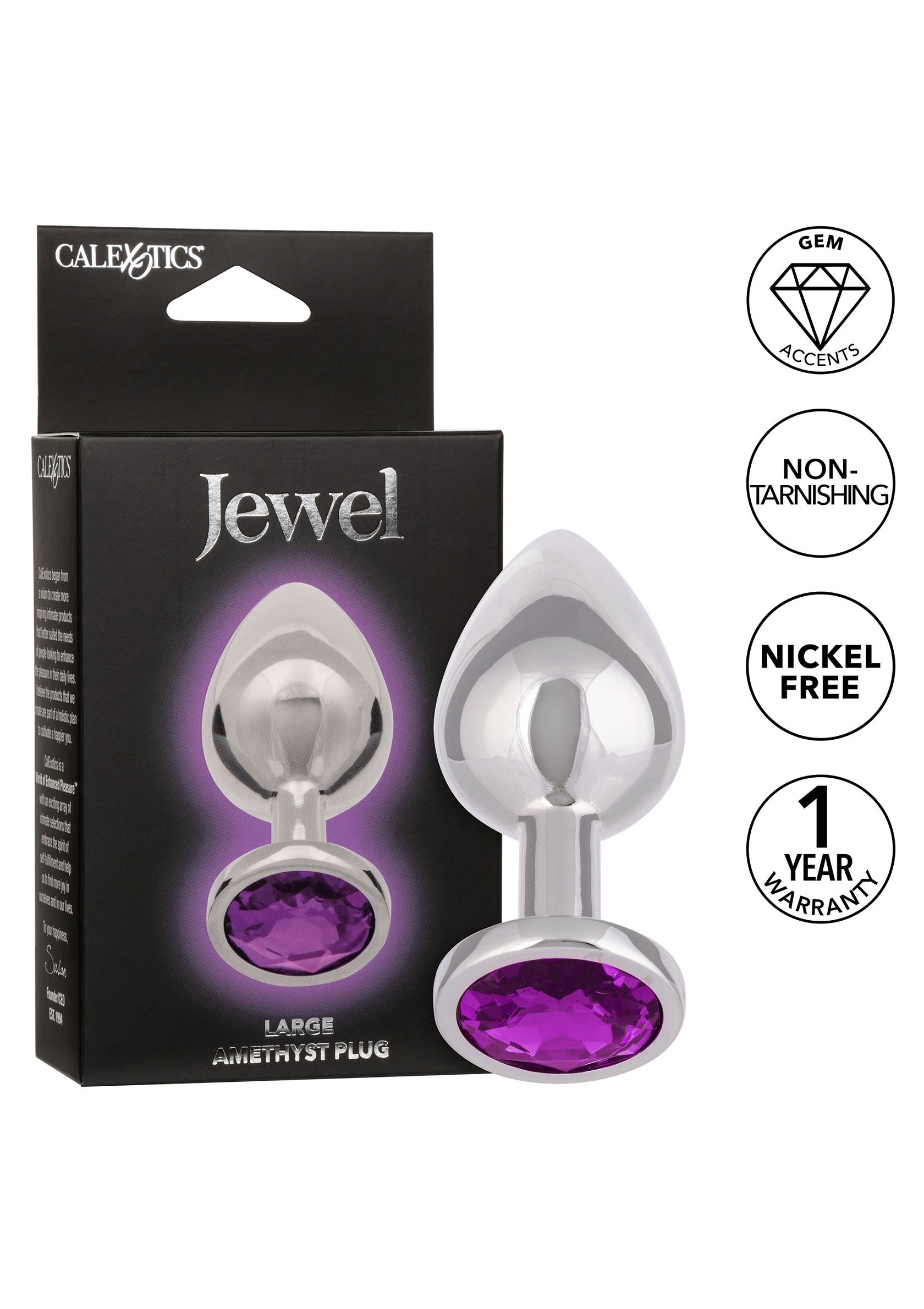Jewel Large Amethyst Plug