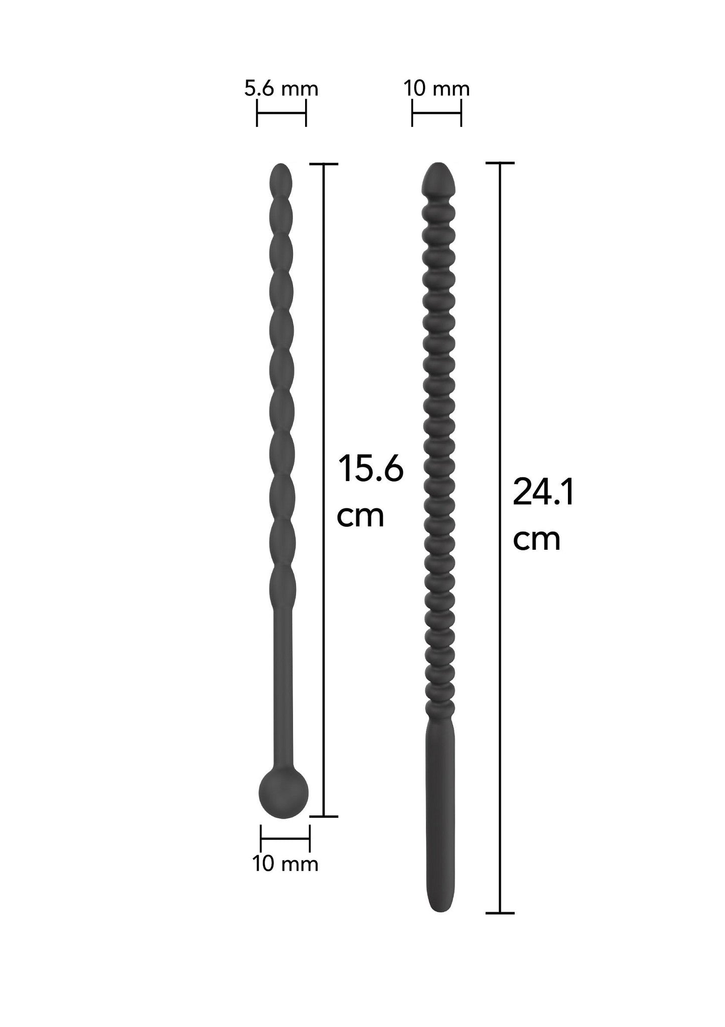 Ribbed Penis Dilator Set 2 pcs