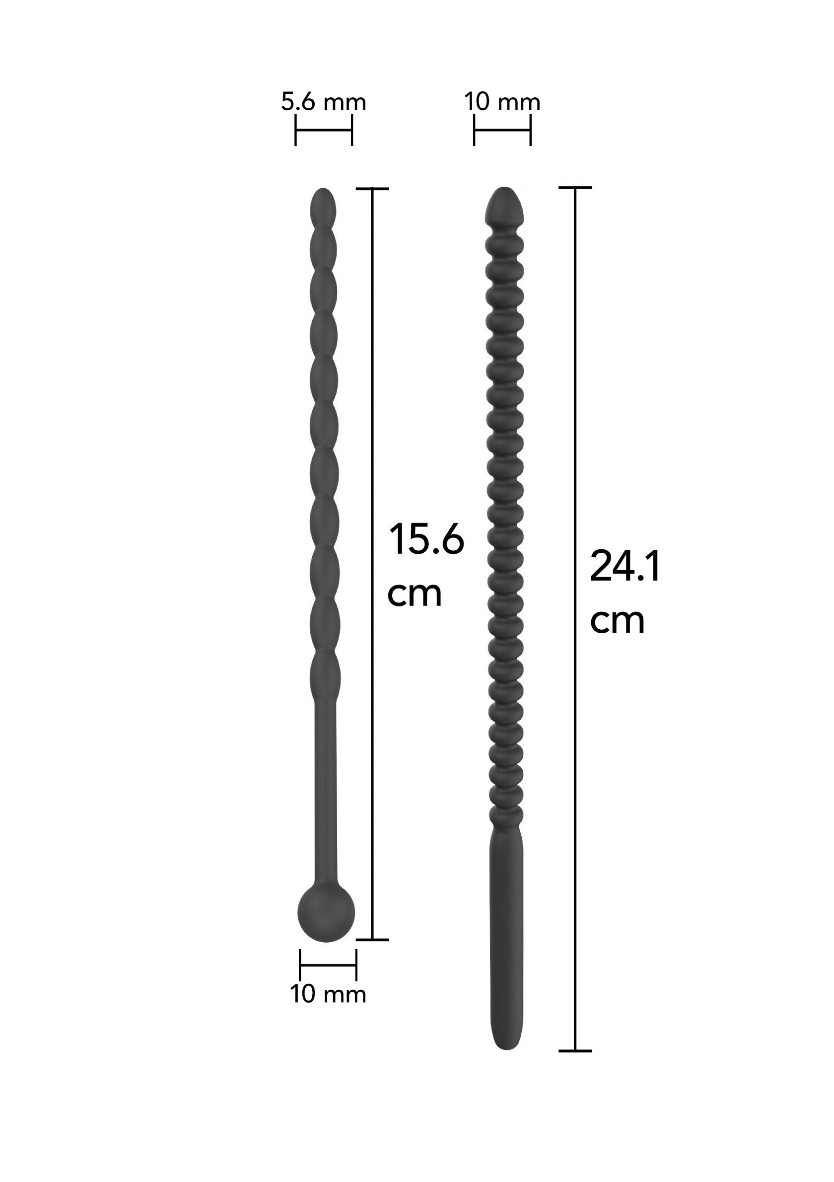 Ribbed Penis Dilator Set 2 pcs