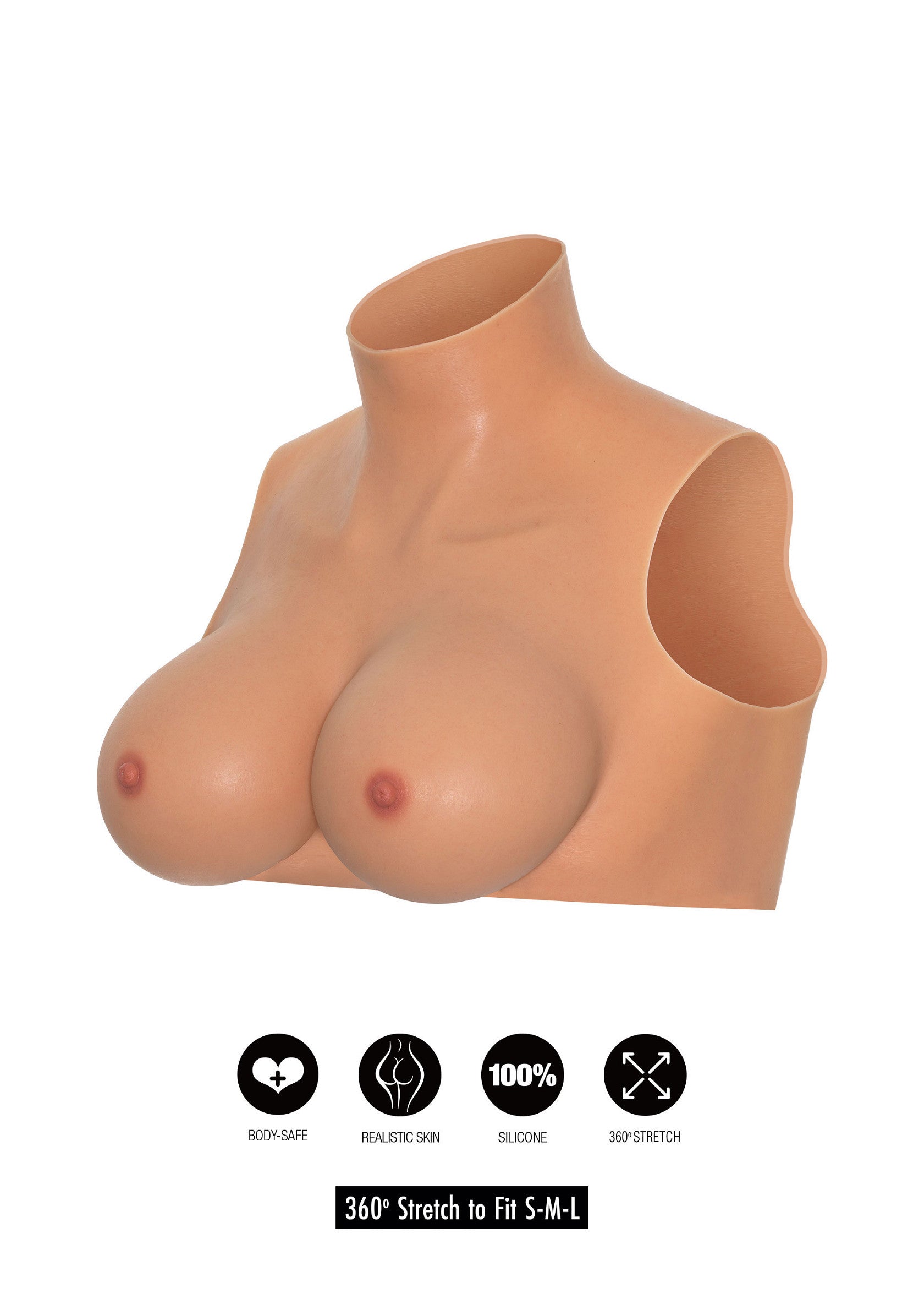 Wearable Breasts Crop Top D Cup