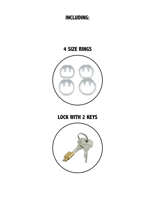 Clear Control Cock Cage Short