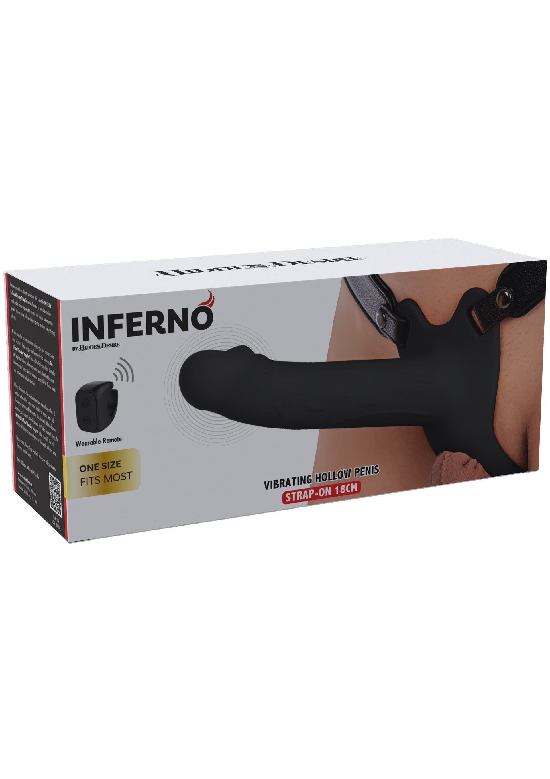 Hollow Penis Strapon Vibrating 18cm