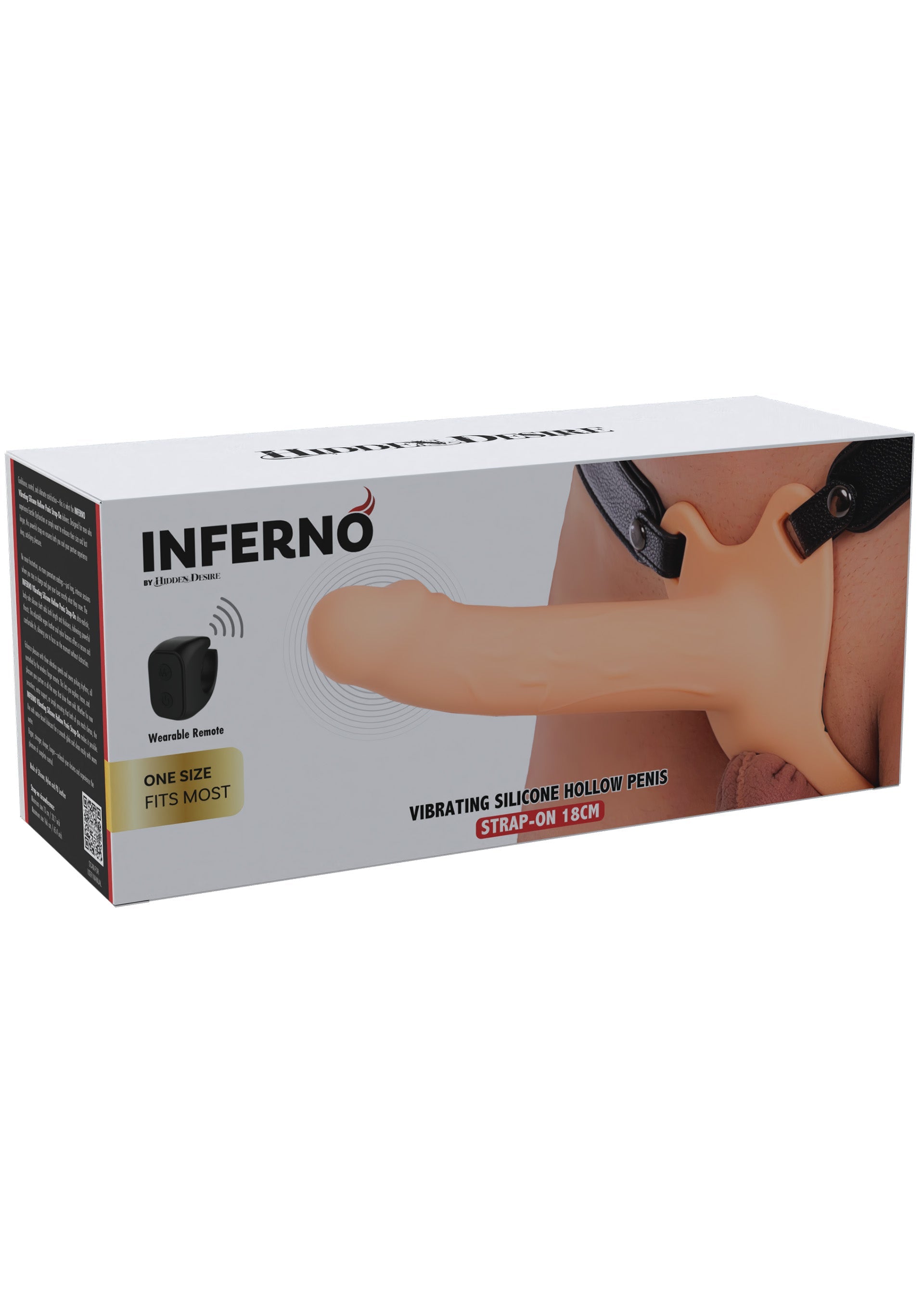Hollow Penis Strapon Vibrating 18cm