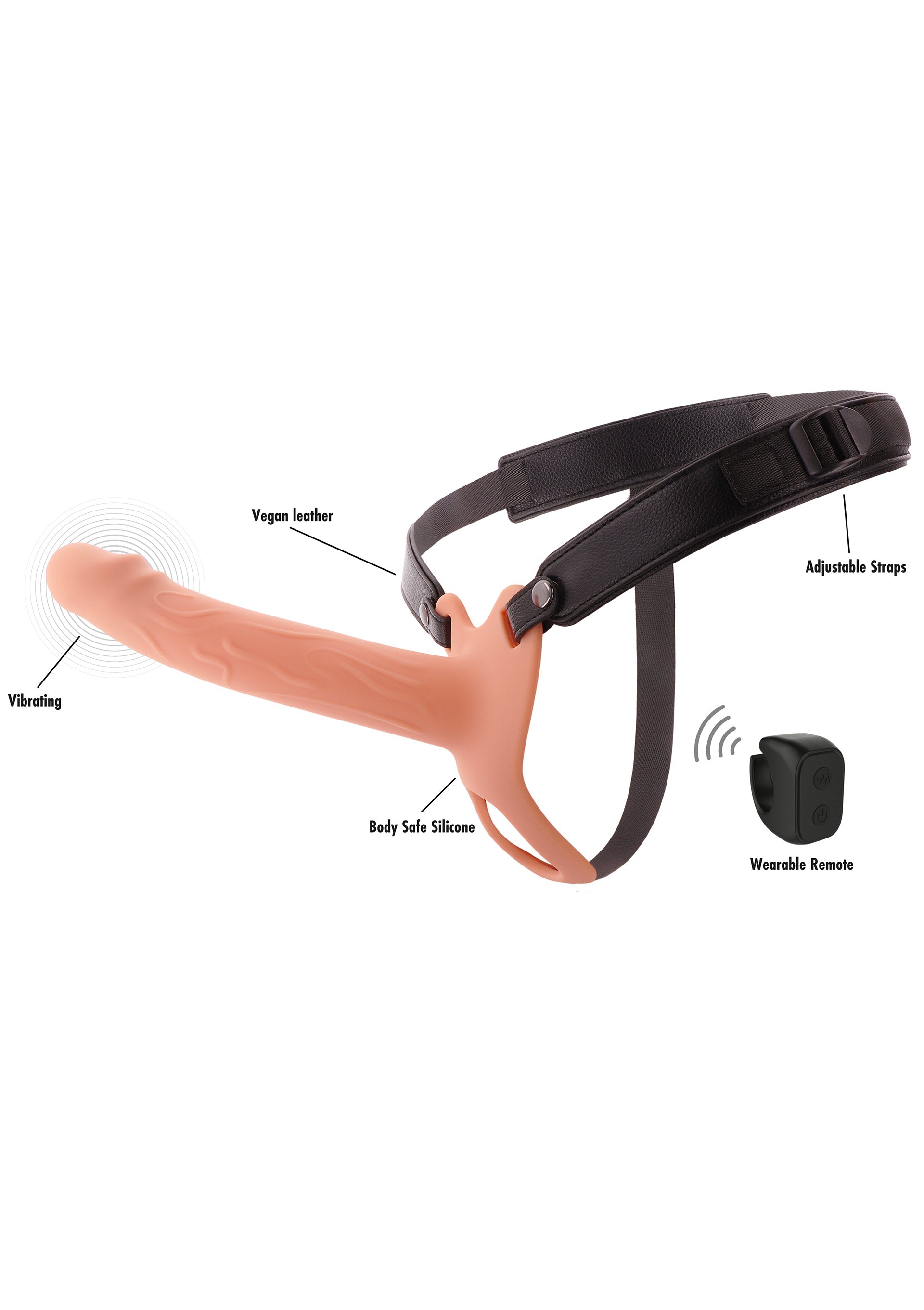 Hollow Penis Strapon Vibrating 20cm
