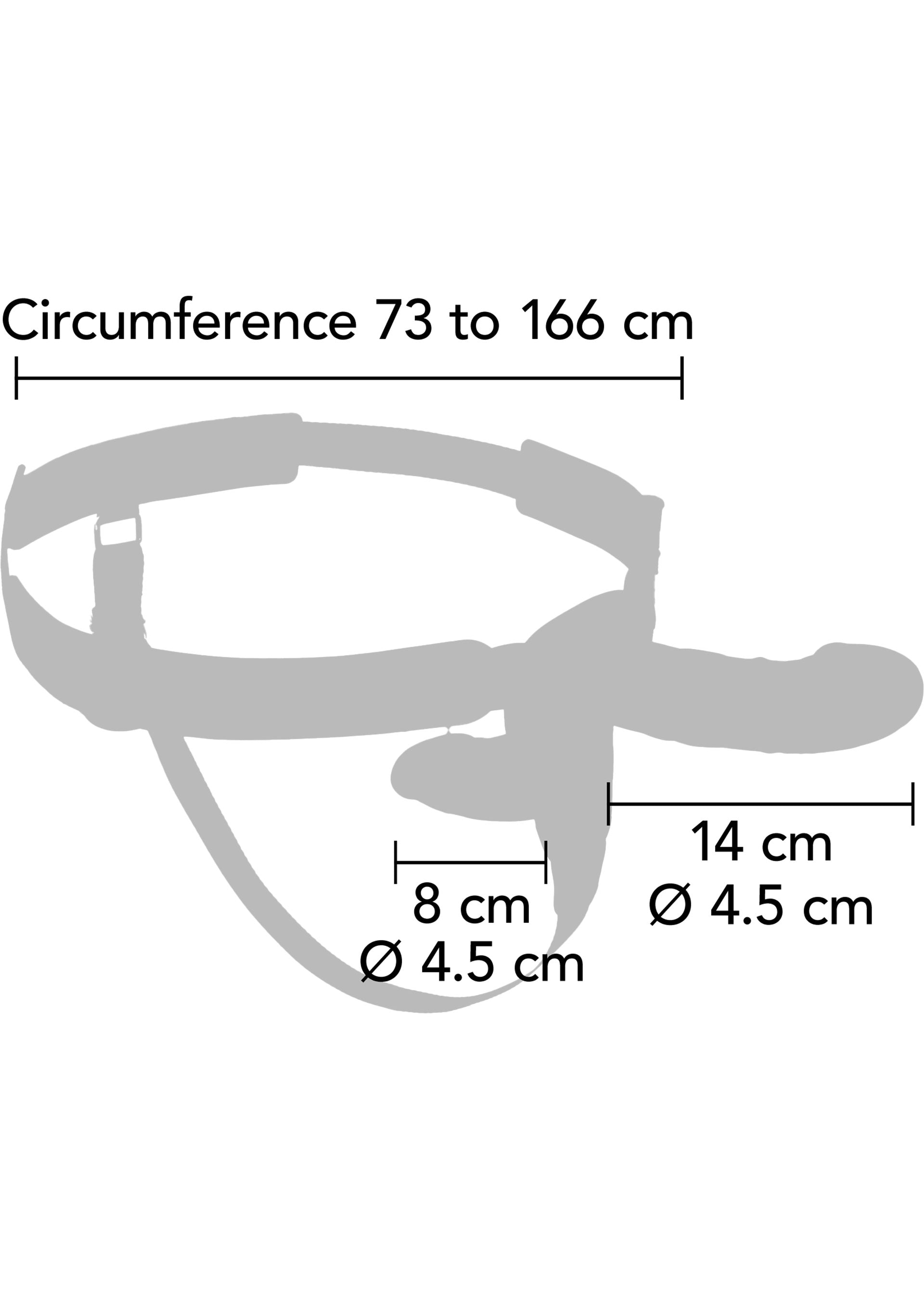 Double Vibrating Pleasure Penis Strapon Silicone 14 cm