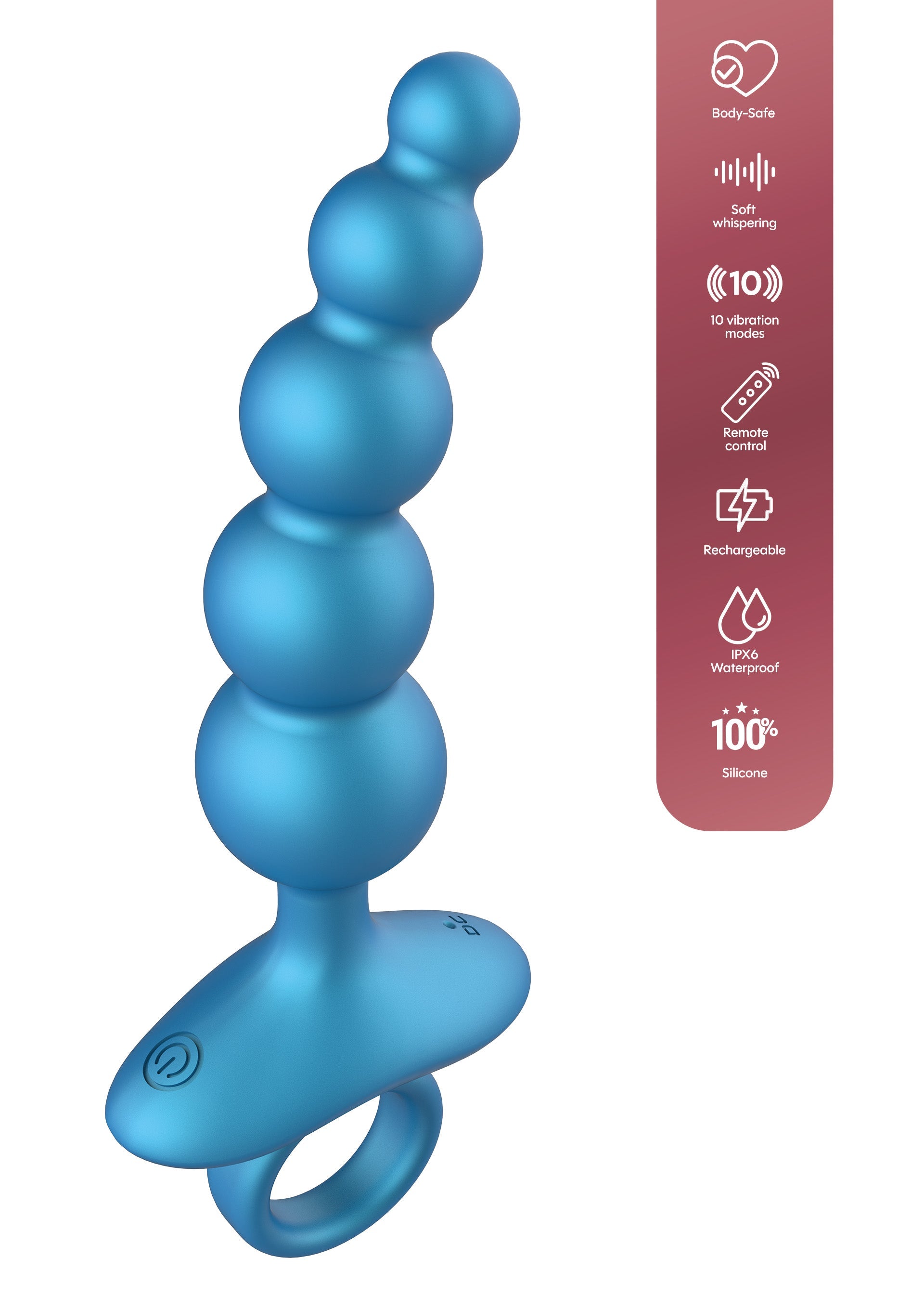 5 Balls Anal Plug Vibrating + Remote