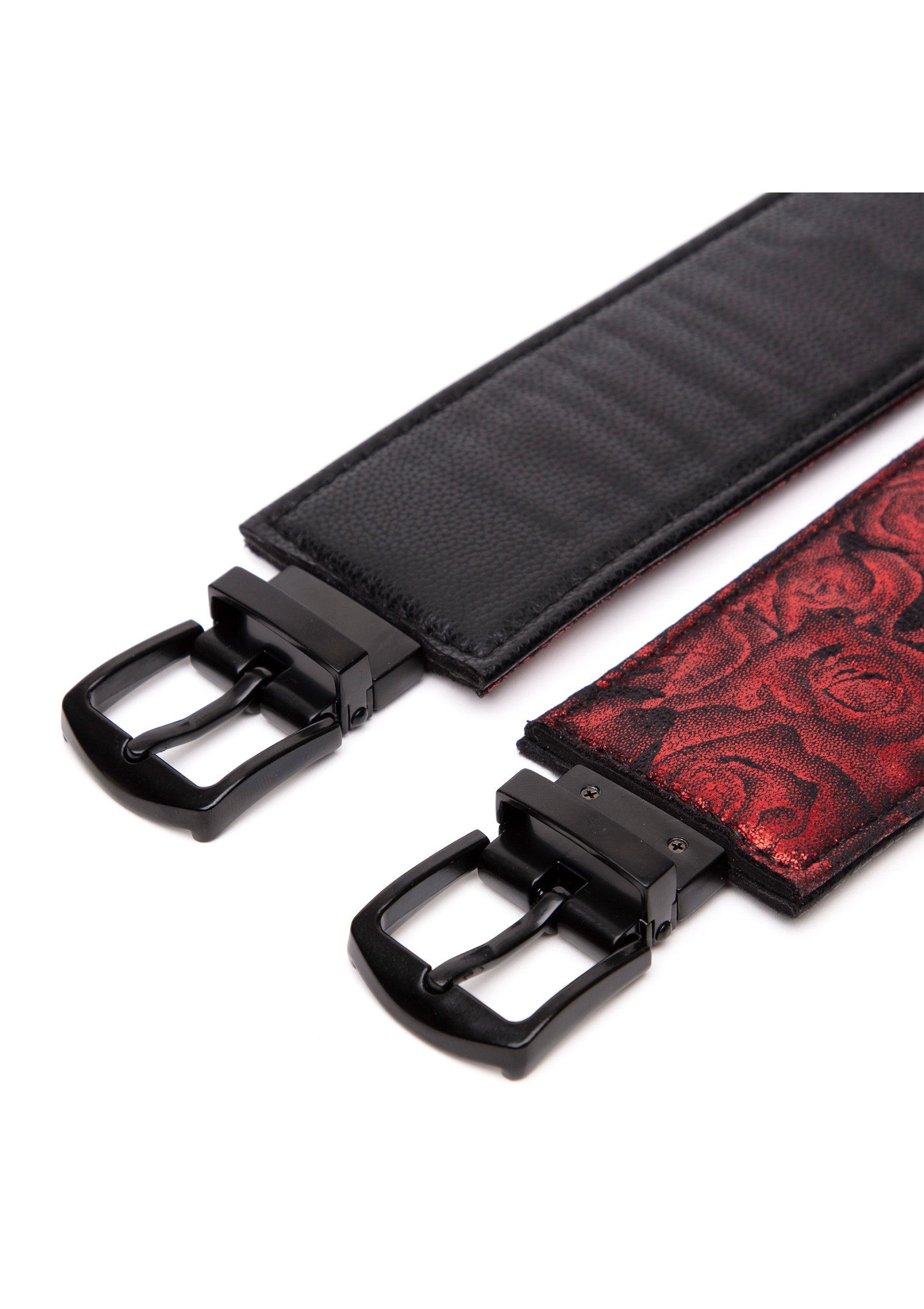 Reverse PU Leather Wrist Cuffs