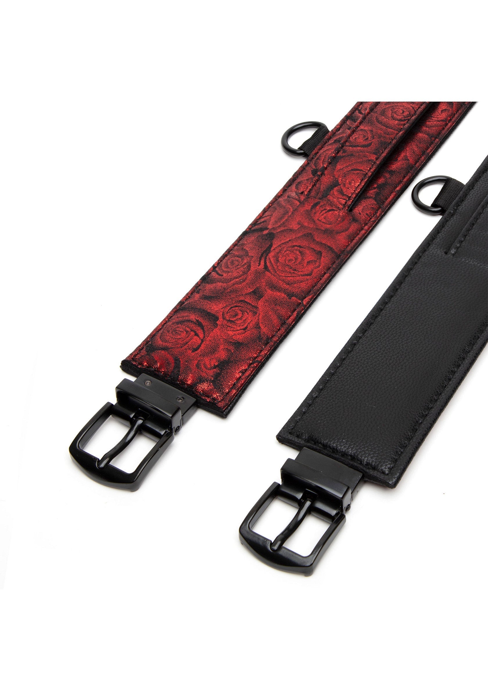 Reverse PU Leather Ankle Cuffs