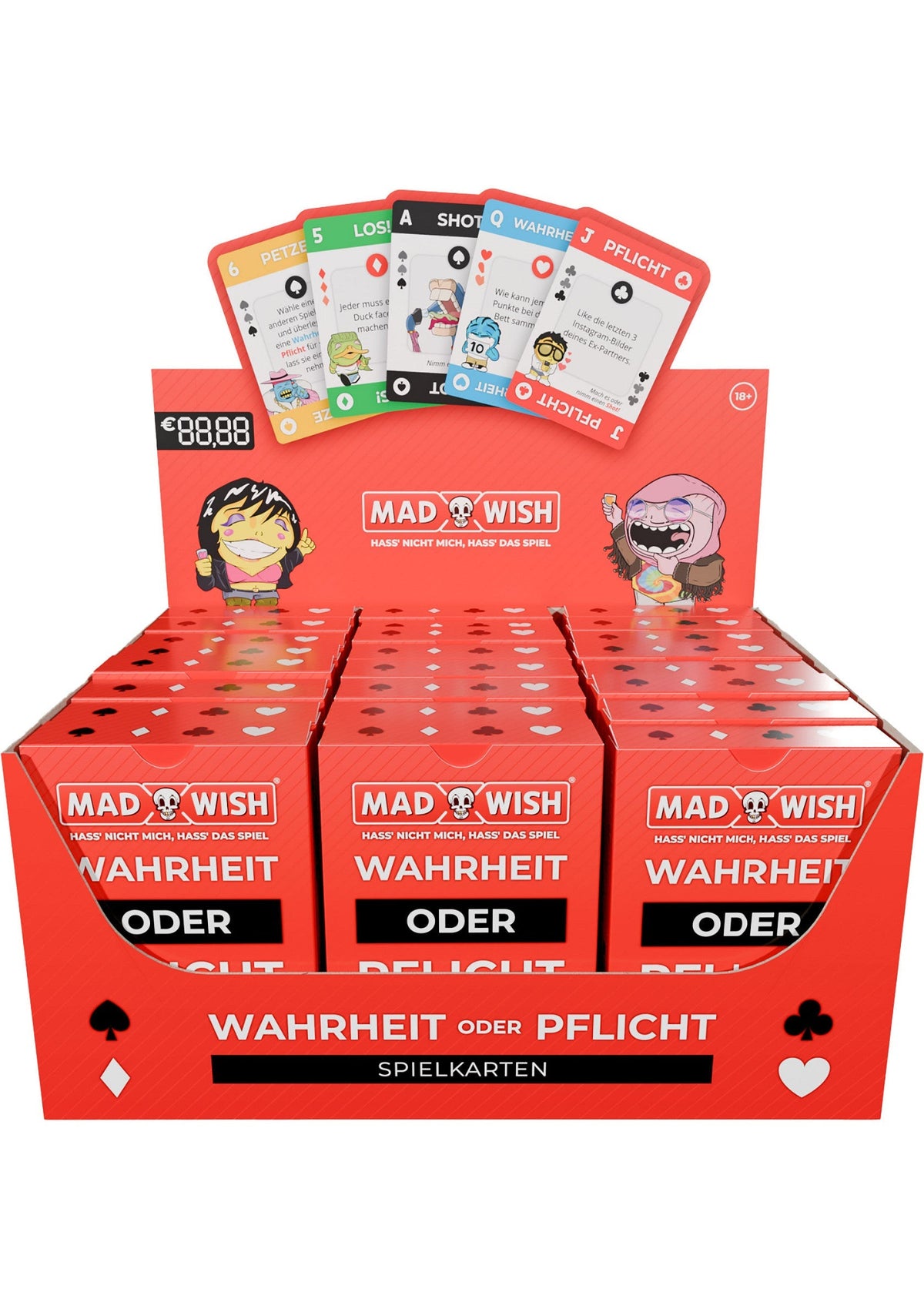 MadWish Playing Cards 24 pcs ENG/DE