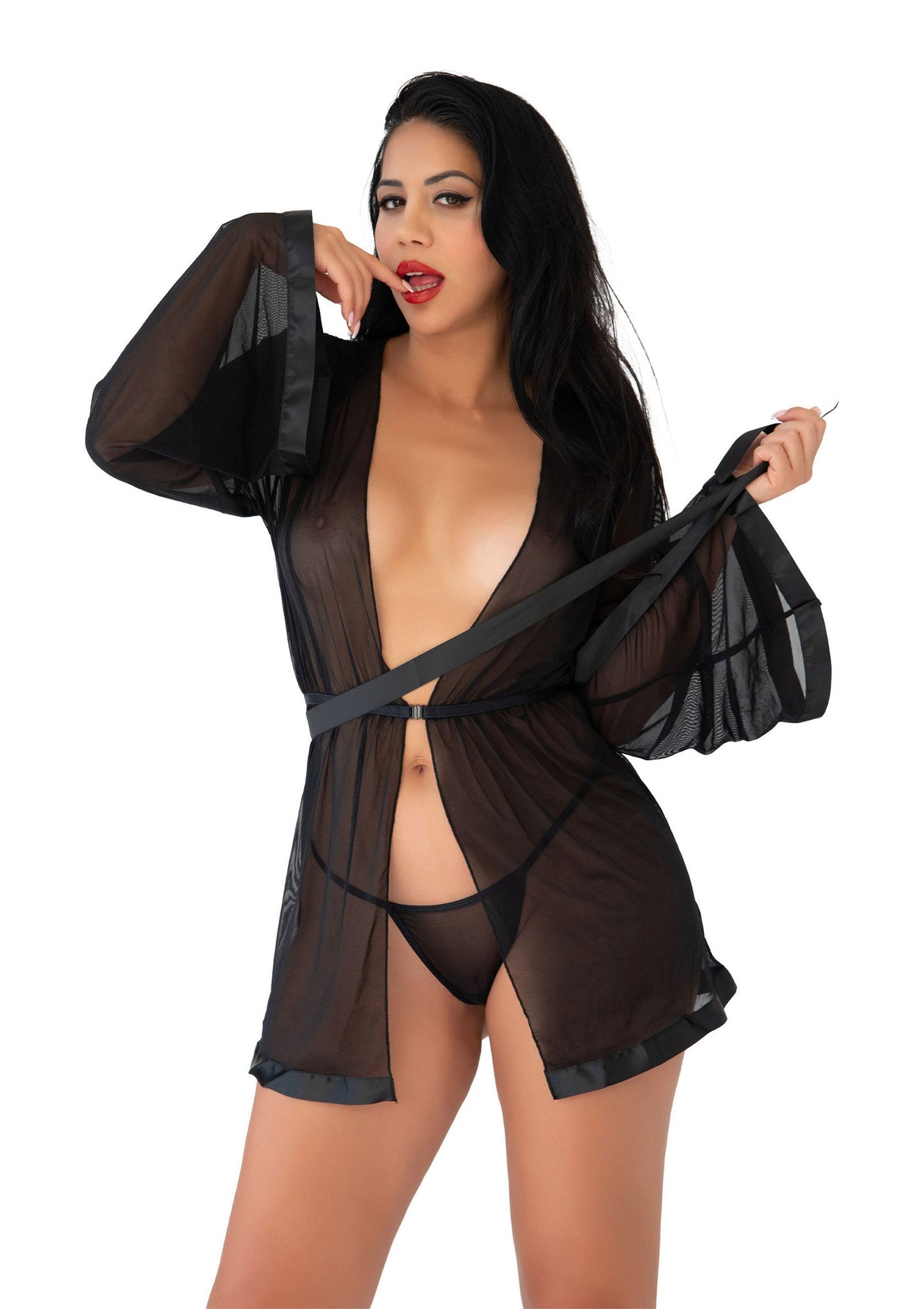 Sheer Kimono and String