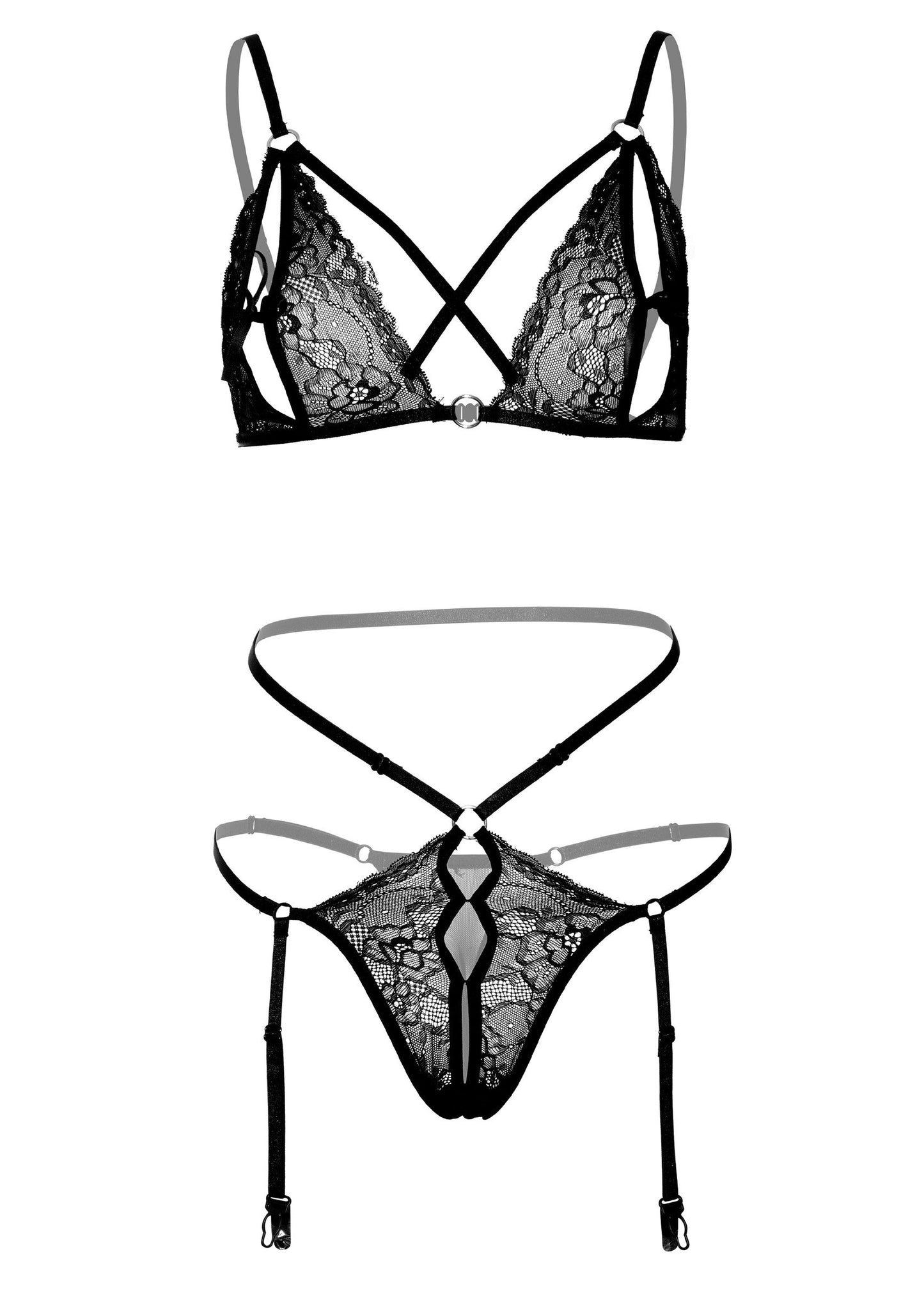 2PC Peek-a-Boo Bra and Panty