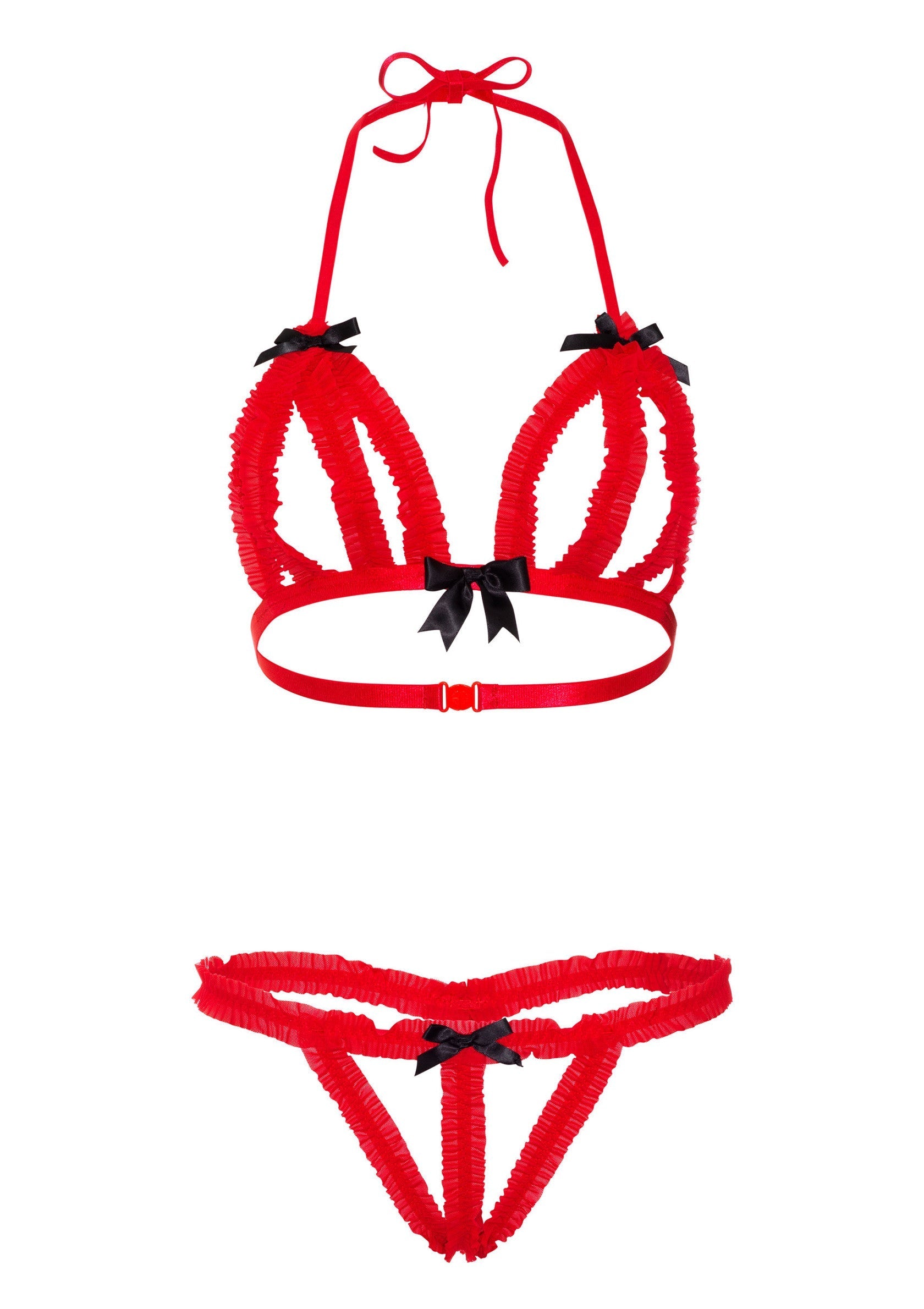 Peek-a-boo Ruffle Bra & Panty