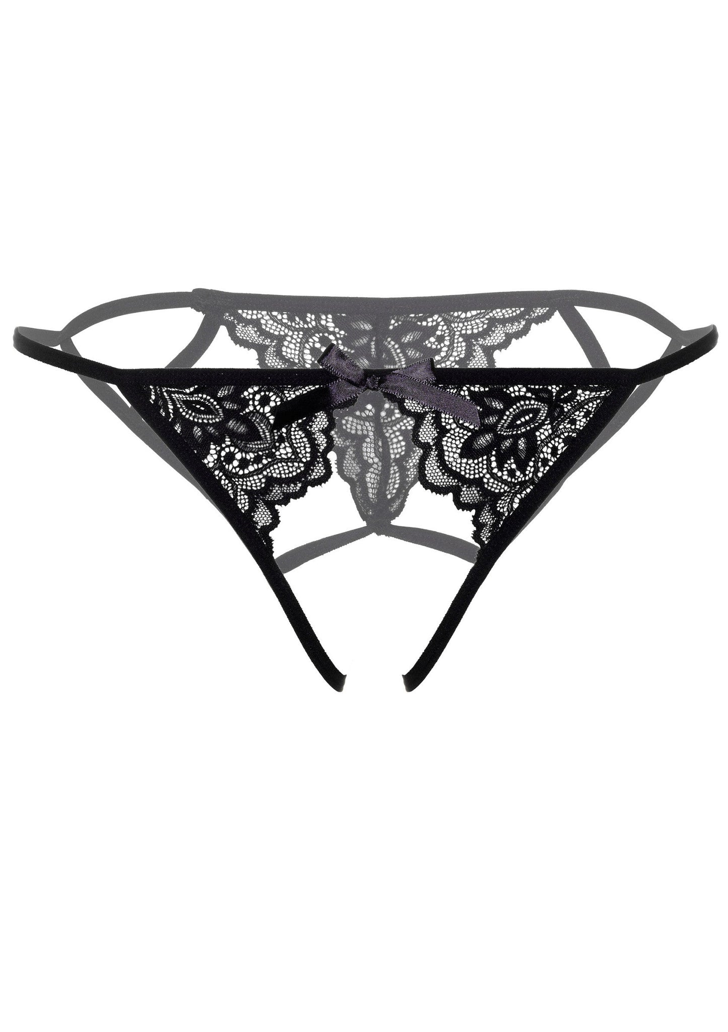 Inez strappy crotchless bikini