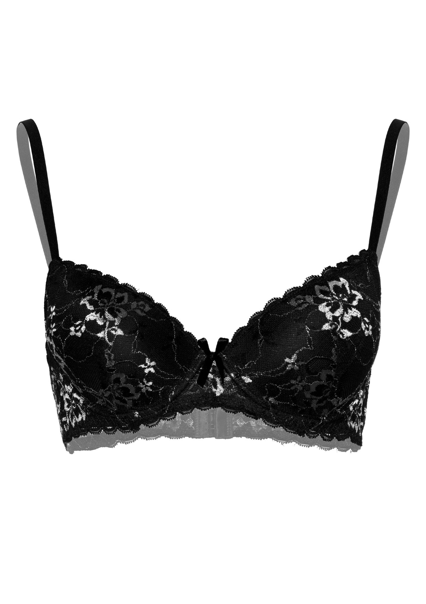 Demi bra with floral lace