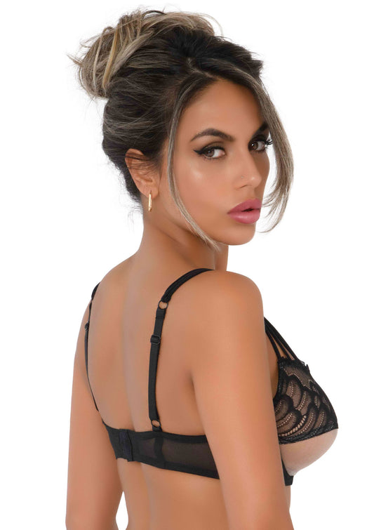Unlined bra with faux underbust