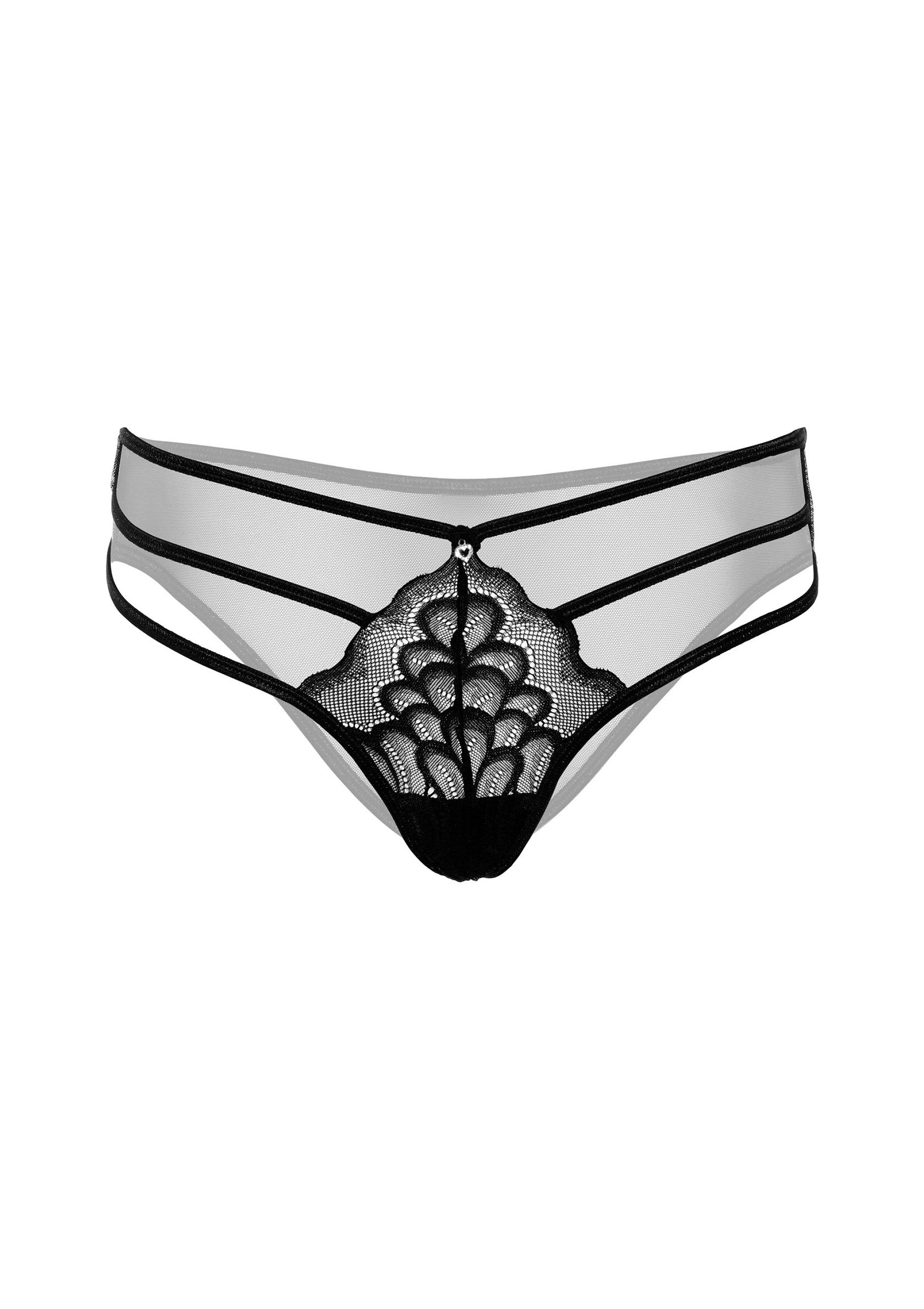Lace string with straps