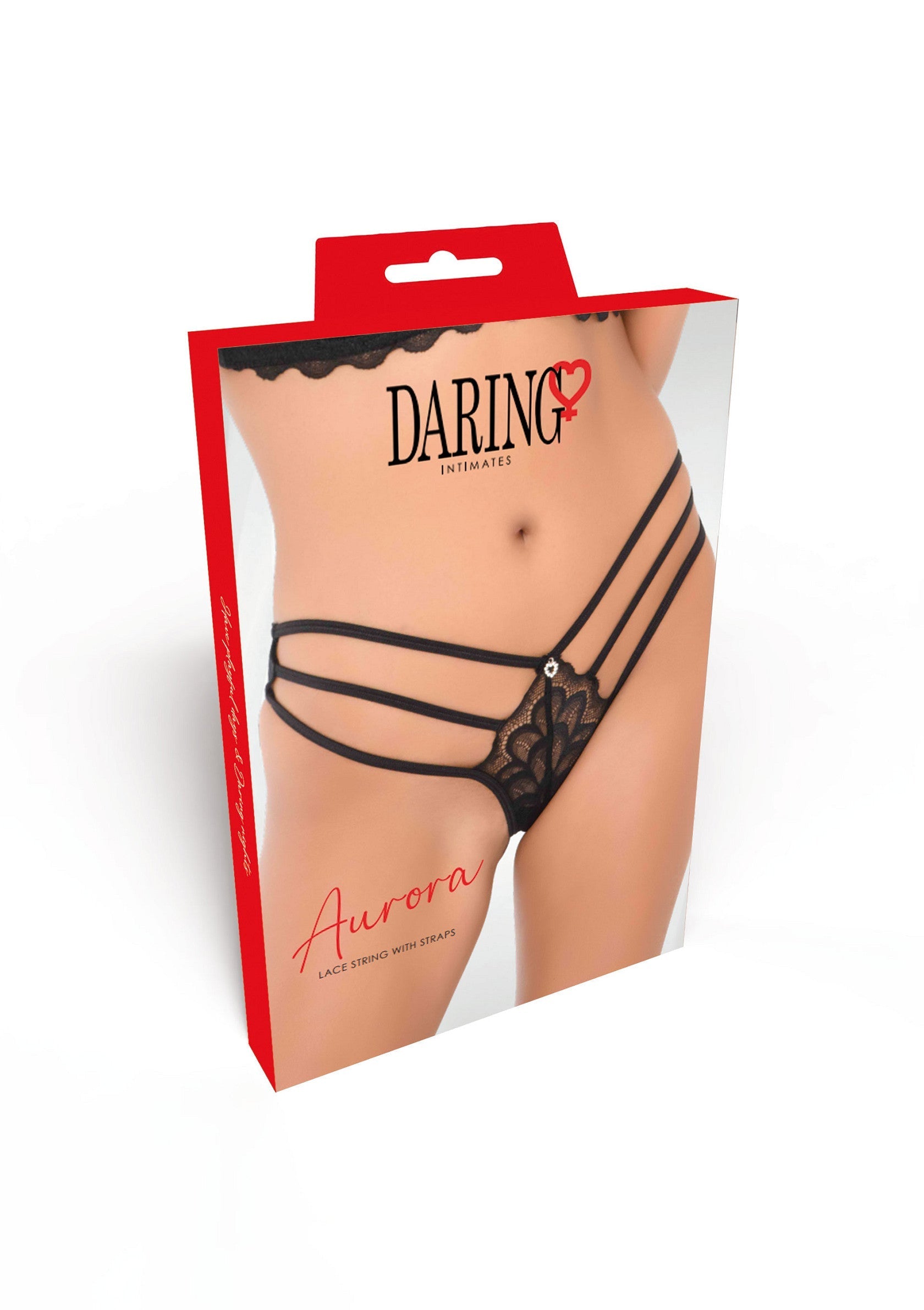 Lace string with straps