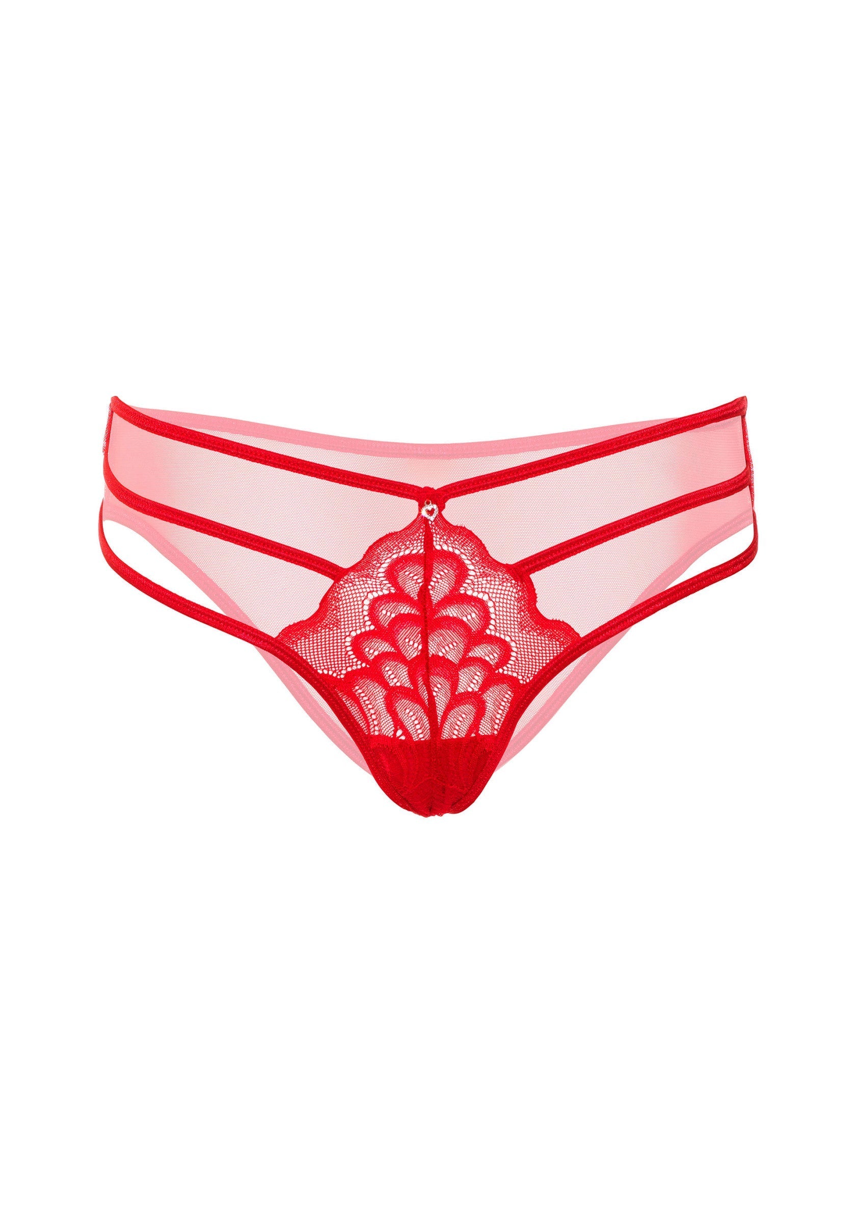 Lace string with straps