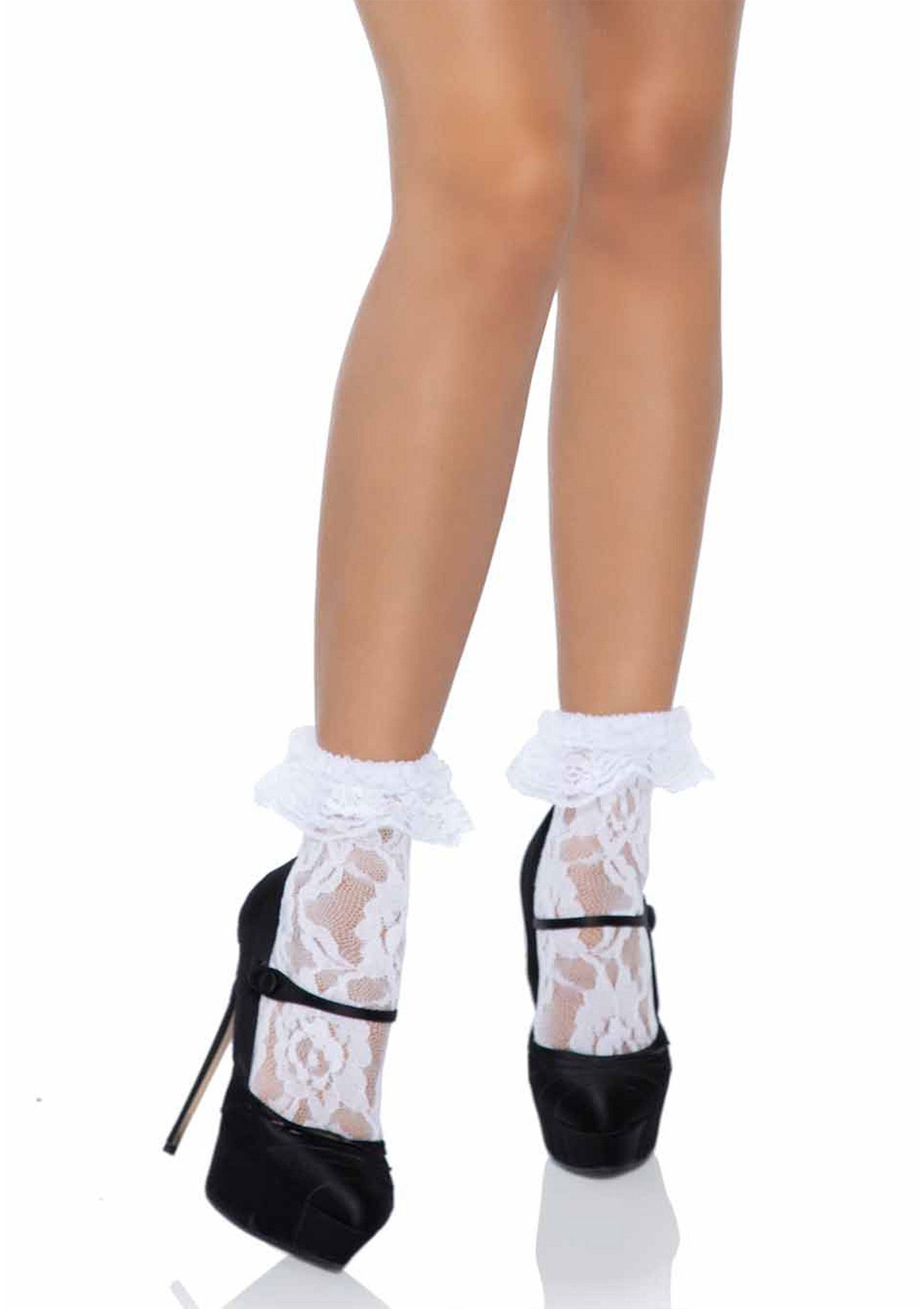 Lace Socks with Ruffle