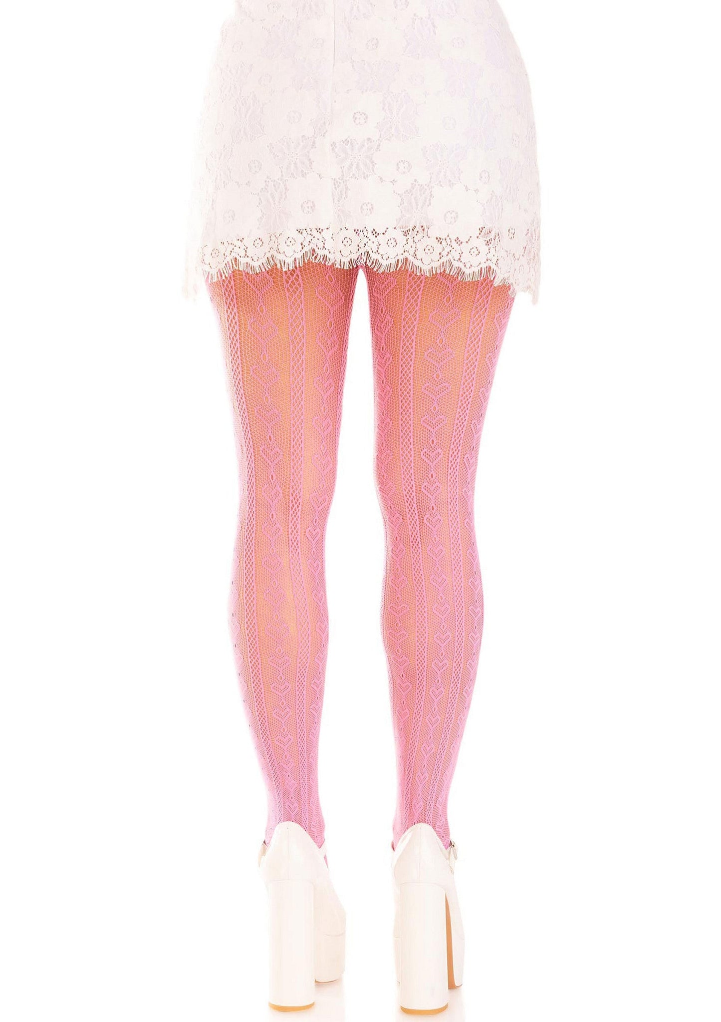 Sweetheart Striped Net Pantyhose