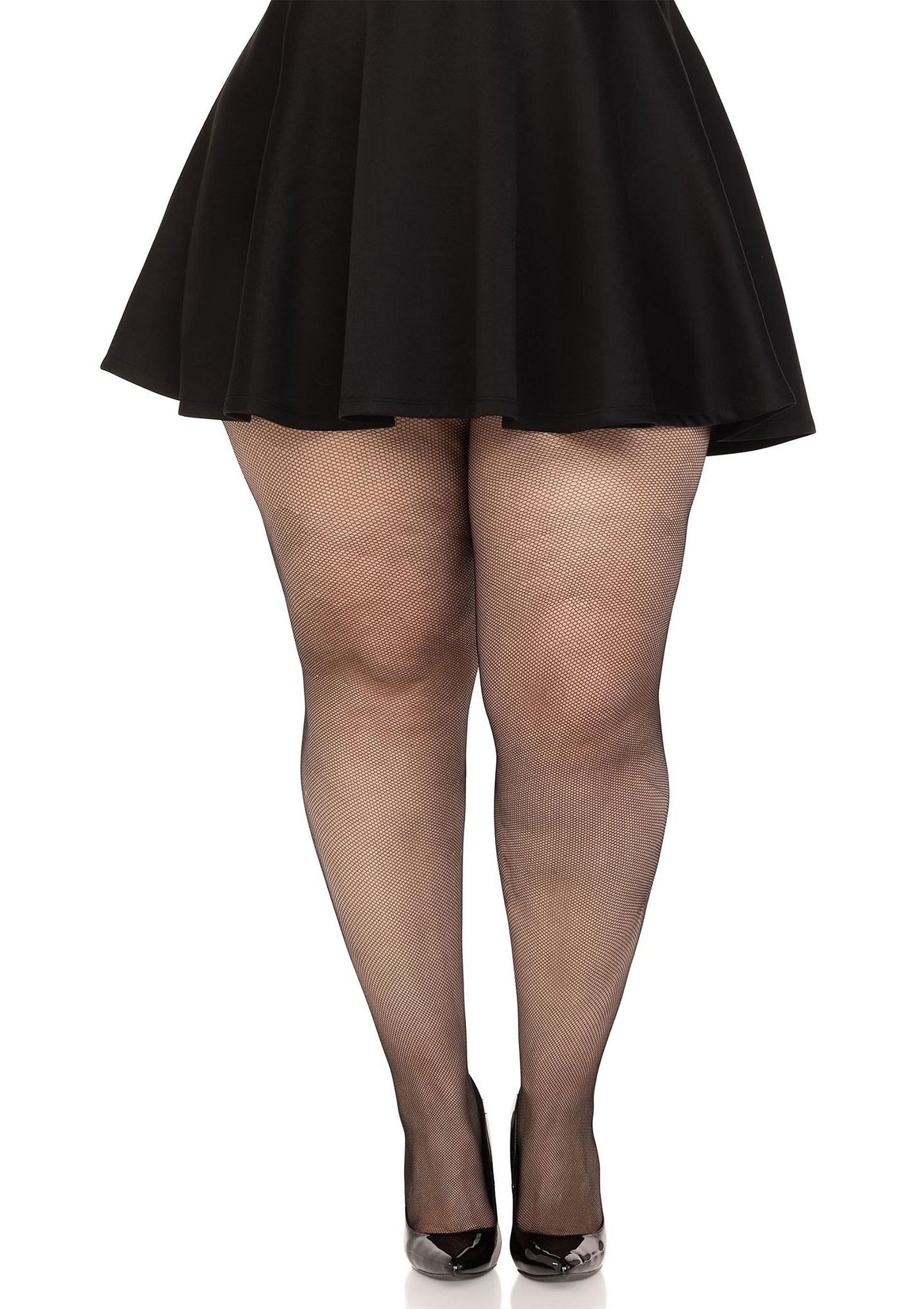 Plus Elastane Micro Net Tights