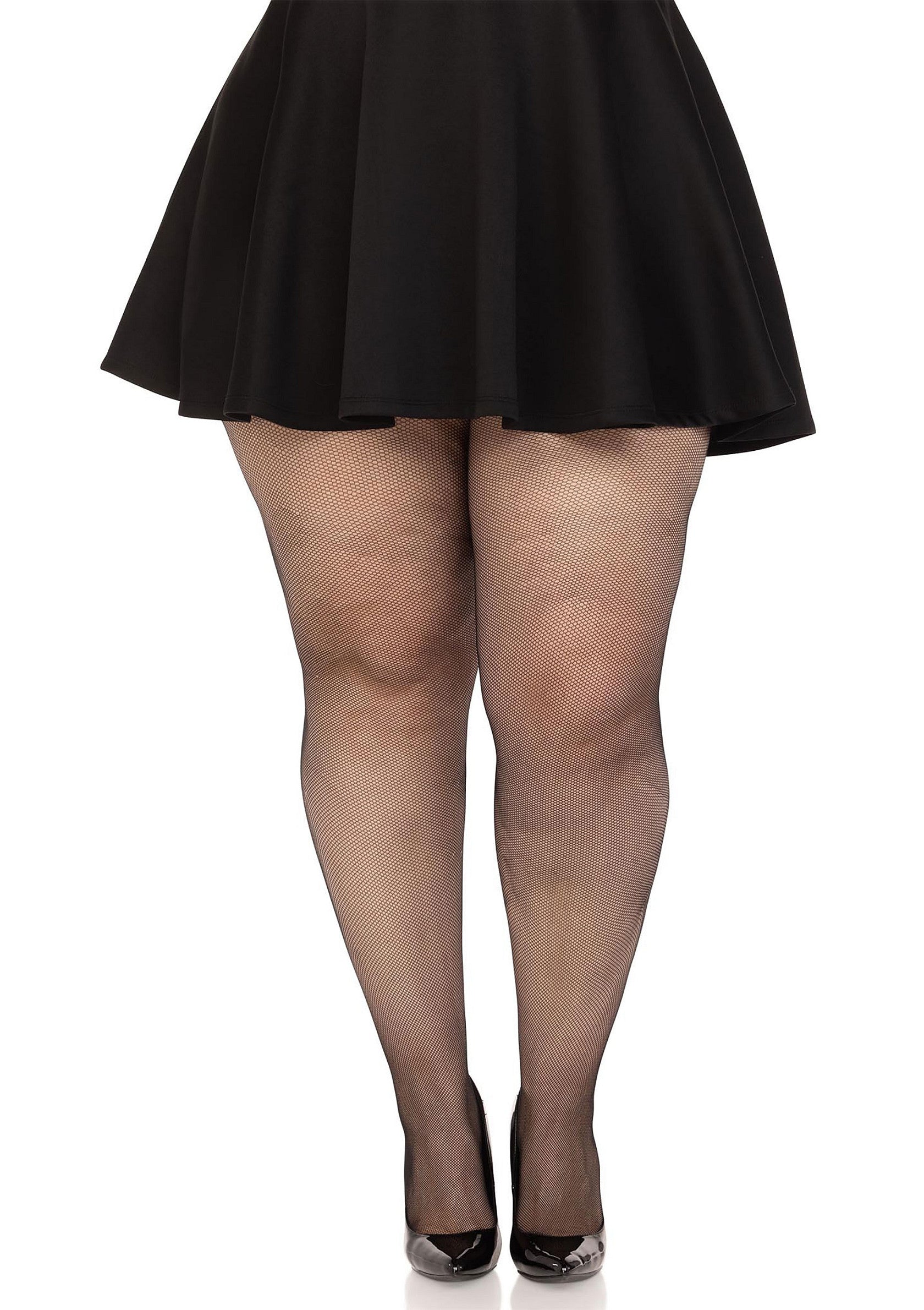 Plus Elastane Micro Net Tights