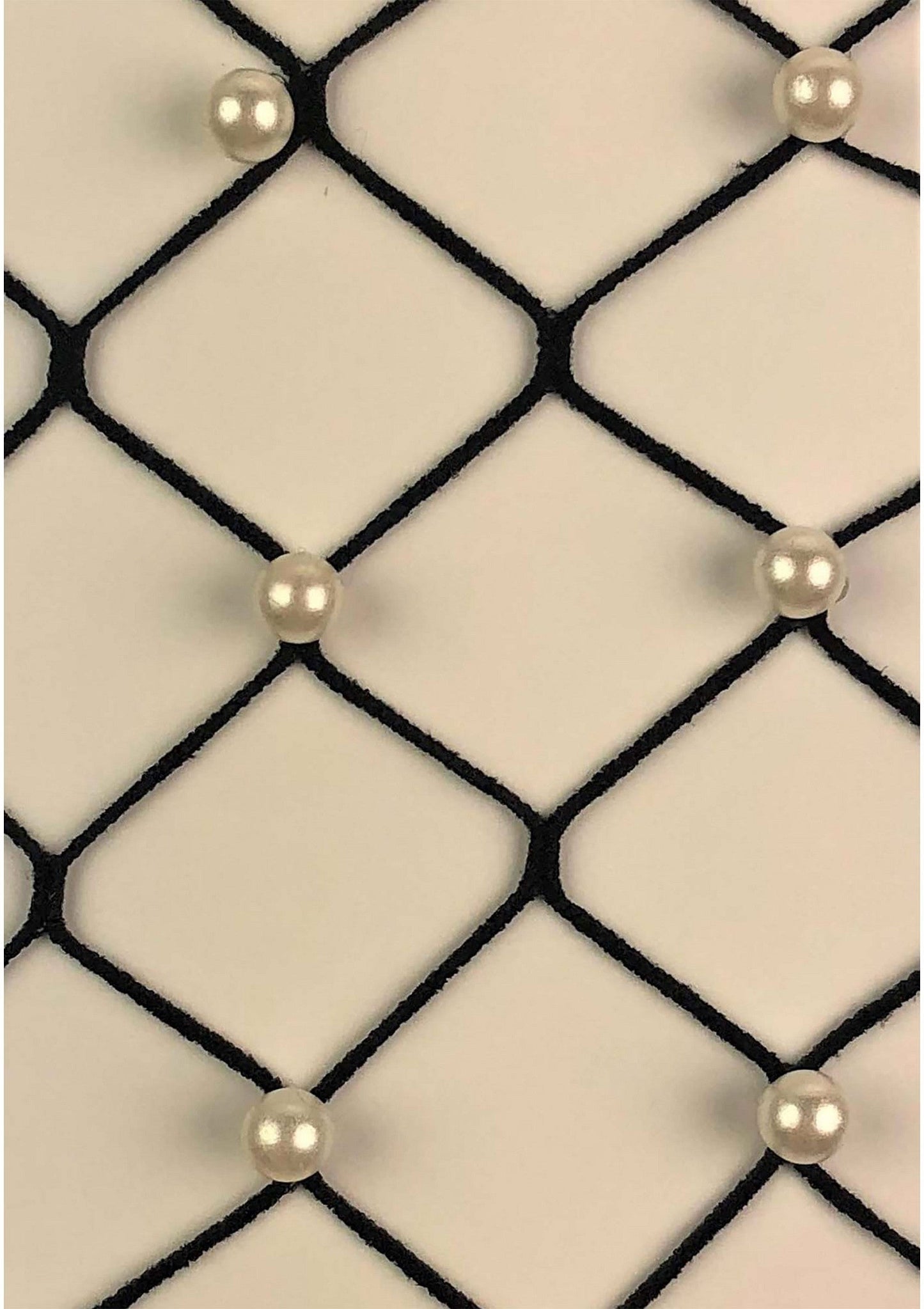 Fence Net Tights with Faux Pearls