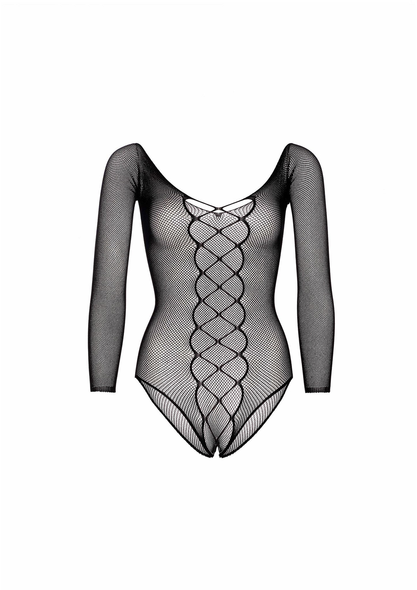 Fishnet Crotchless Teddy
