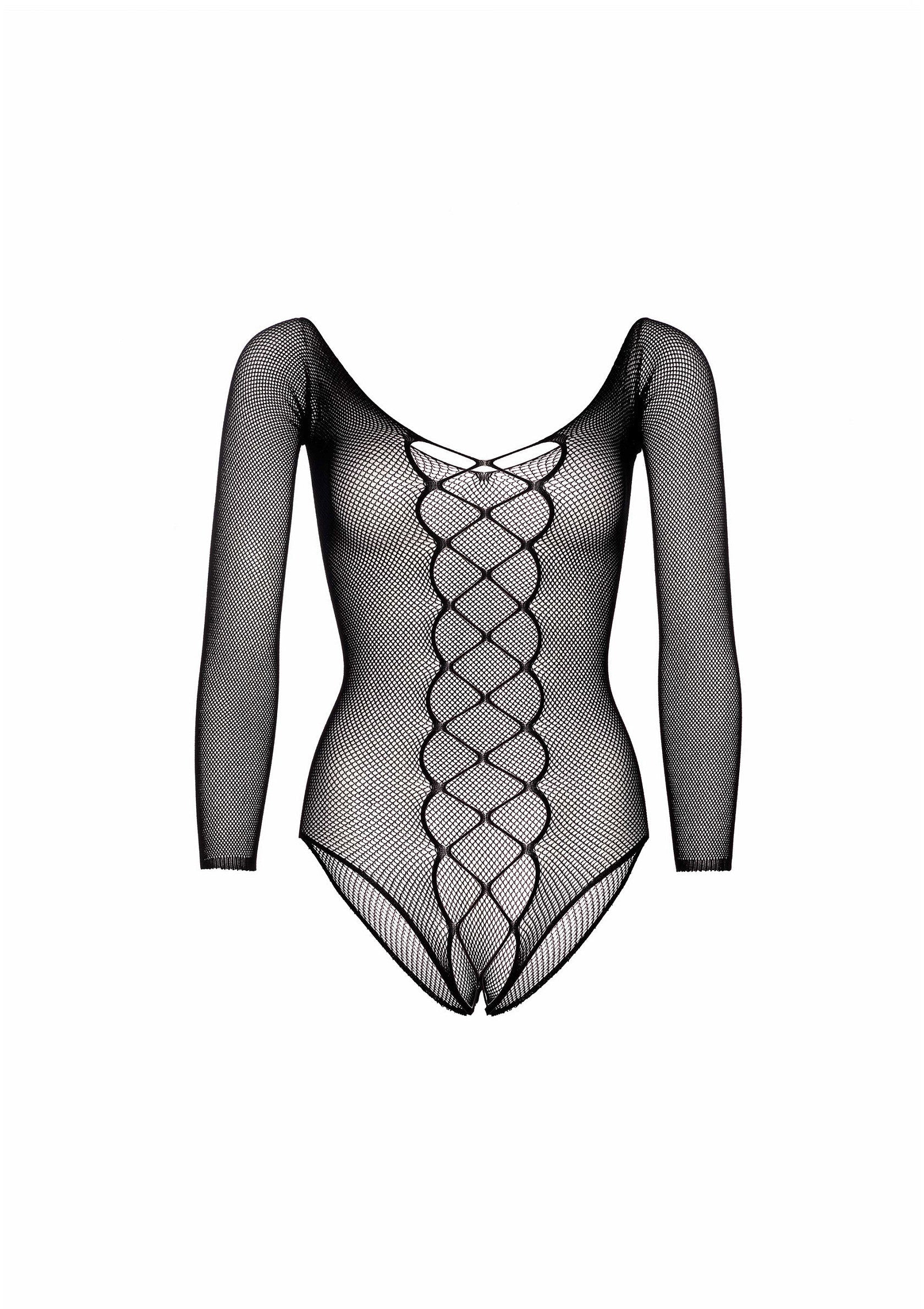 Fishnet Crotchless Teddy