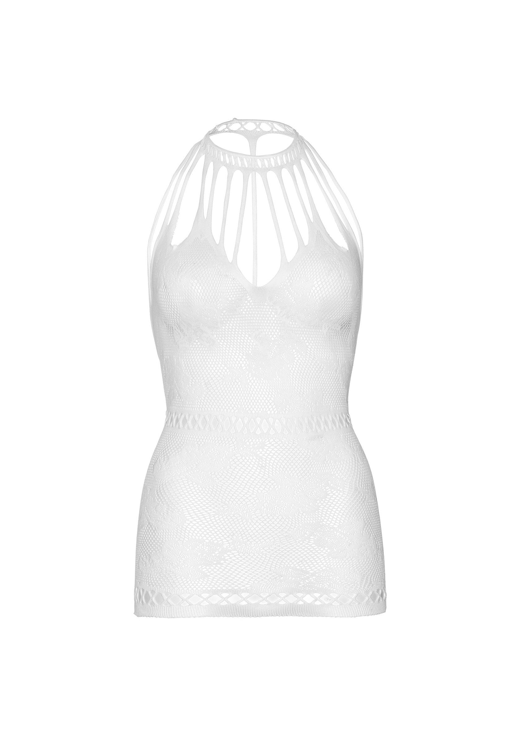 Mini Dress with Net Cut-Outs