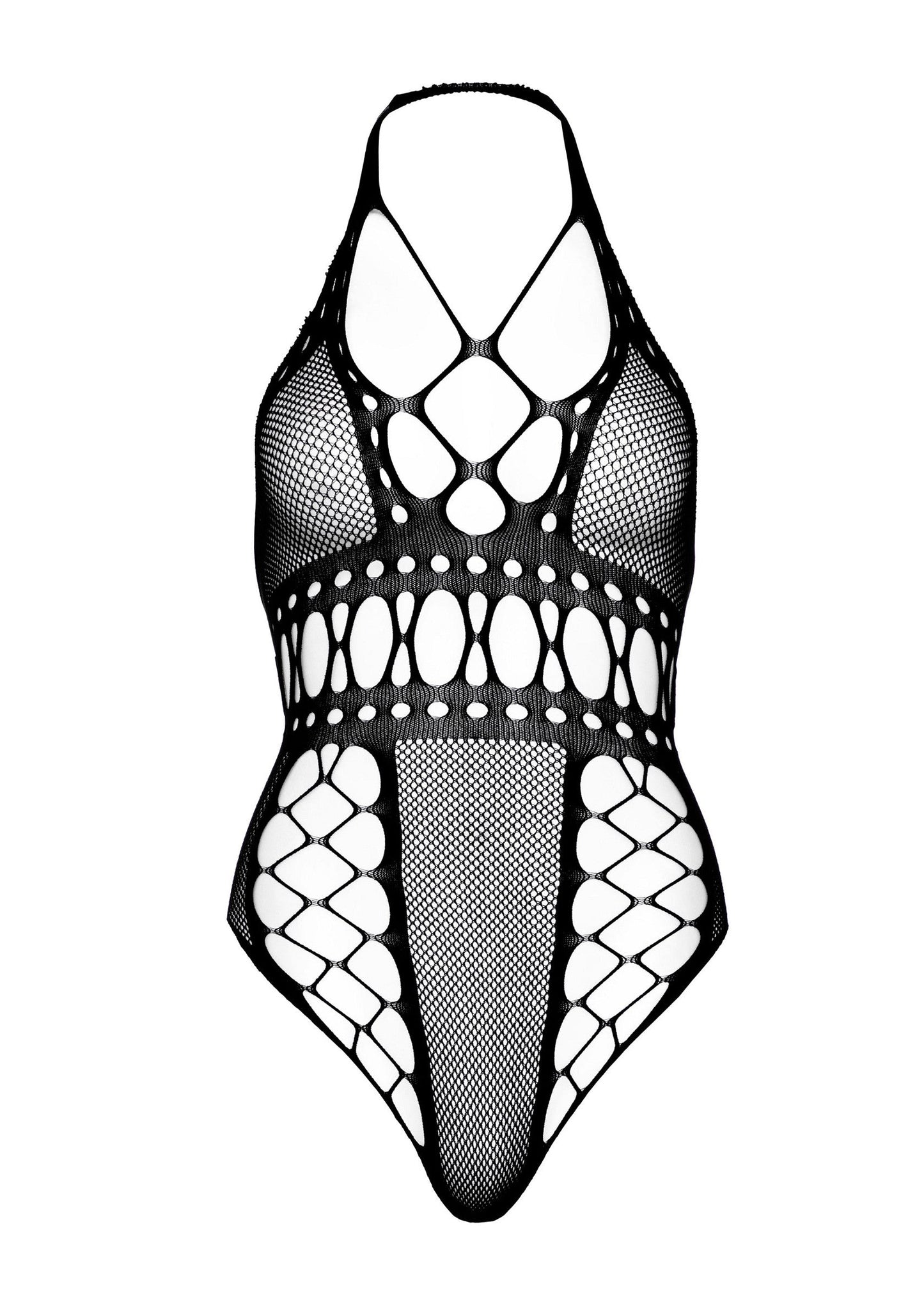 Multi Net Backless Thong Teddy