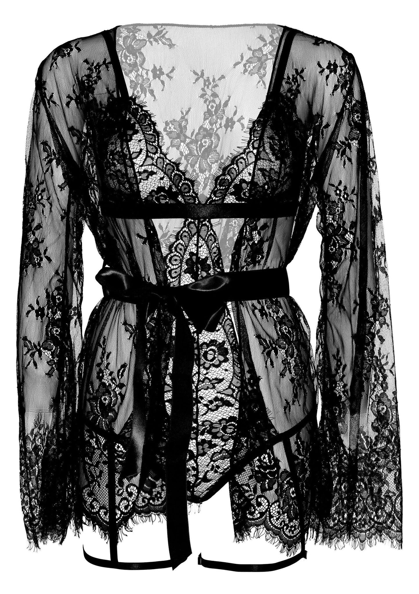 Garter Teddy with String Back and Robe