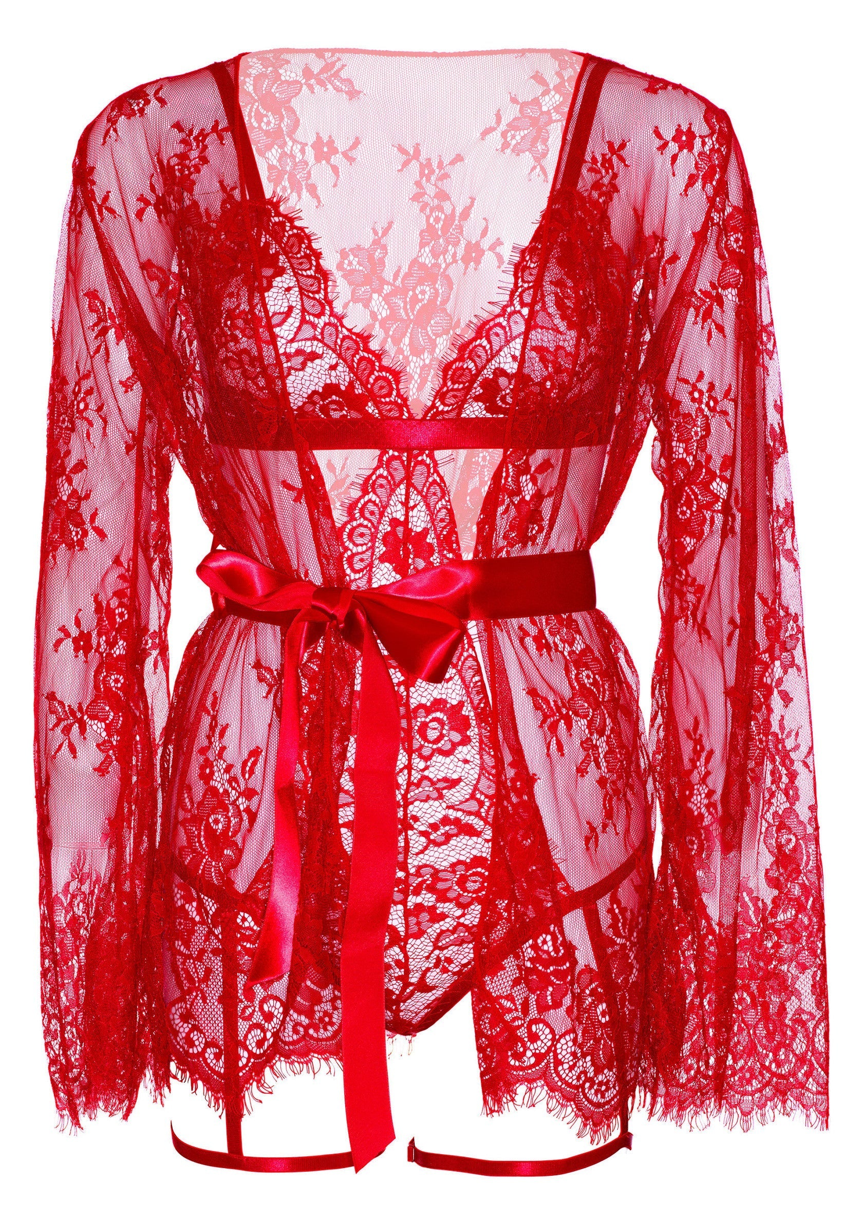 Garter Teddy with String Back and Robe