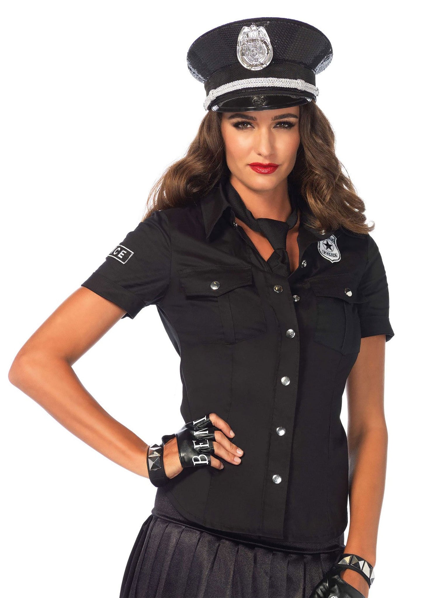 Police Shirt Badge and Tie