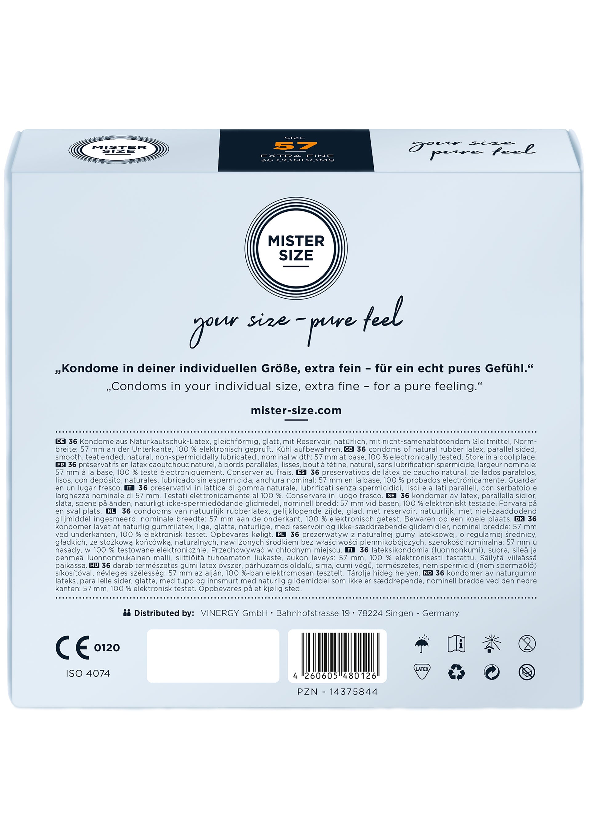 MISTER SIZE 57mm Condoms 36pcs