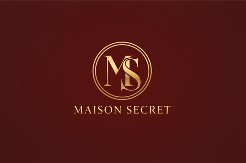 Maison Secret Logo met Rode Achtergrond